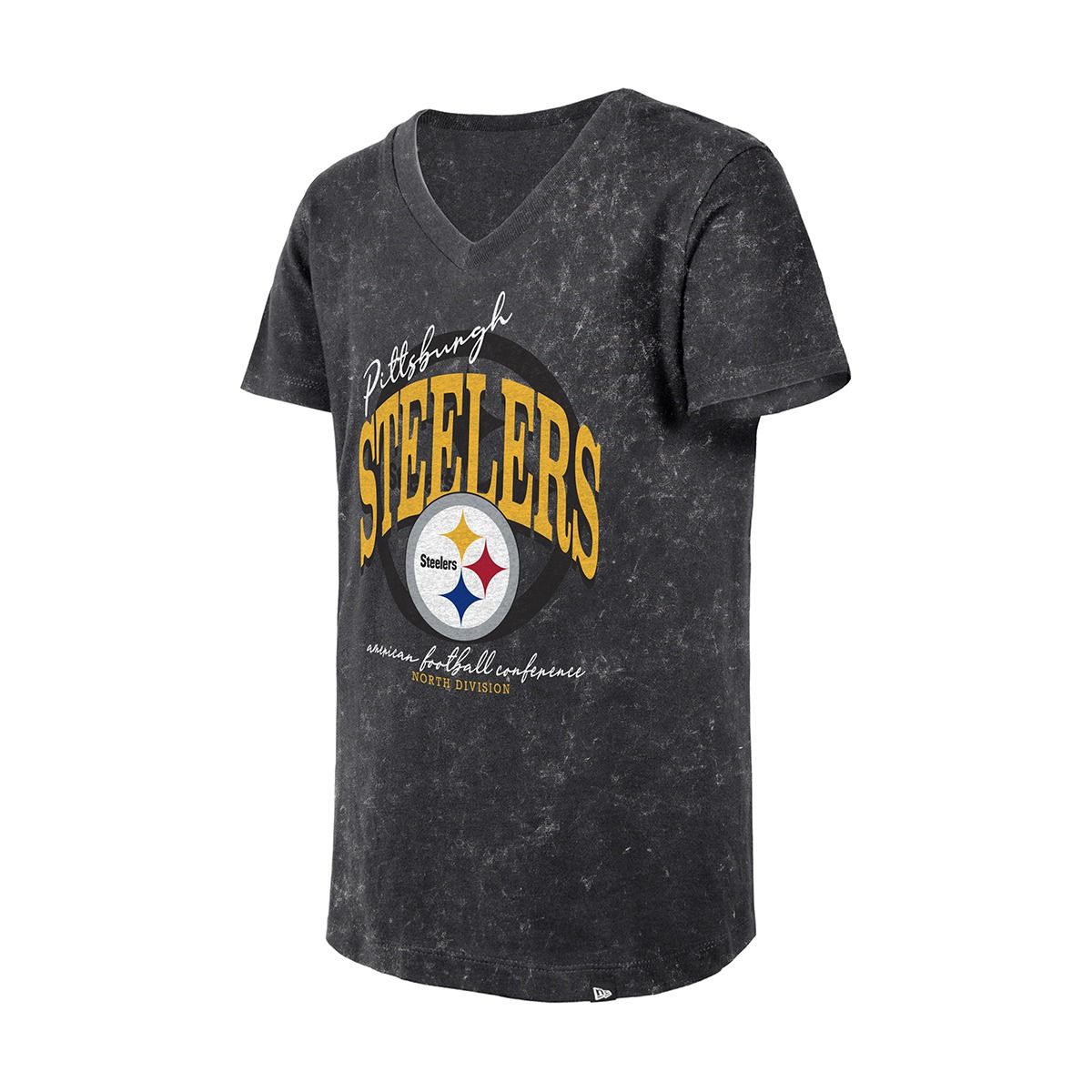 Pittsburgh Steelers Girl's throwback Script Enzyme Short Sleeve T-Shirt