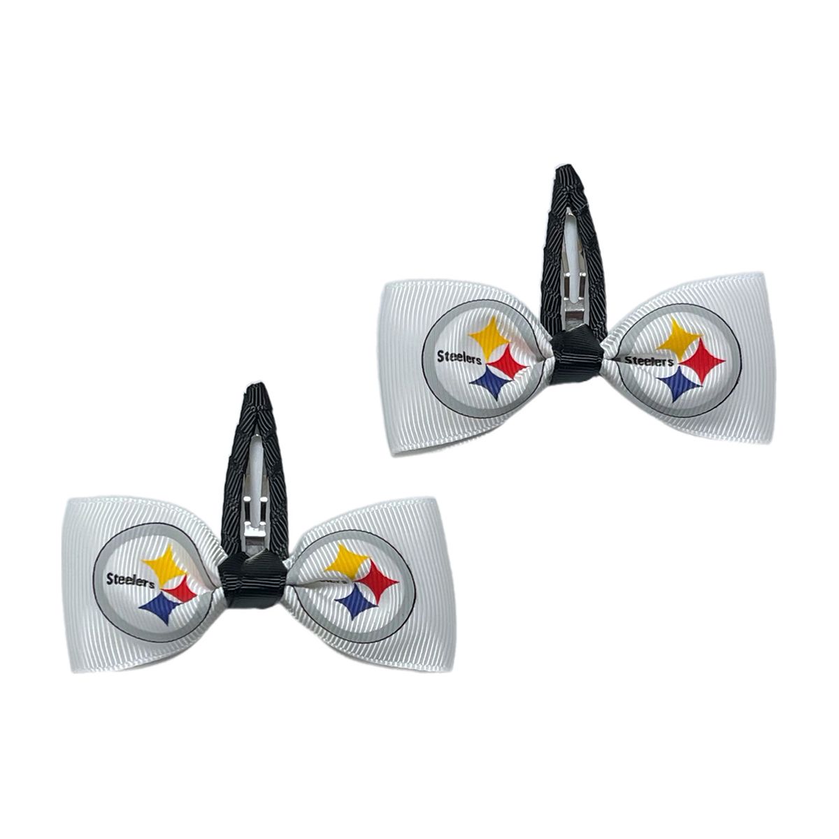 Pittsburgh Steelers Bow Clippies - 2 Pack 1 Pittsburgh Steelers Bow Clippies - 2 Pack