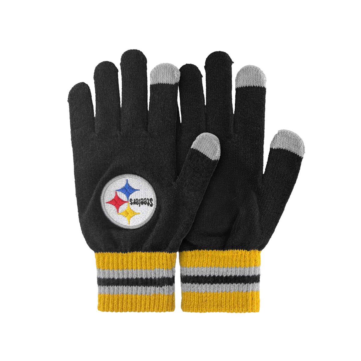 Pittsburgh Steelers Big Logo Nightwave Knit Glove 5 Pittsburgh Steelers Big Logo Nightwave Knit Glove