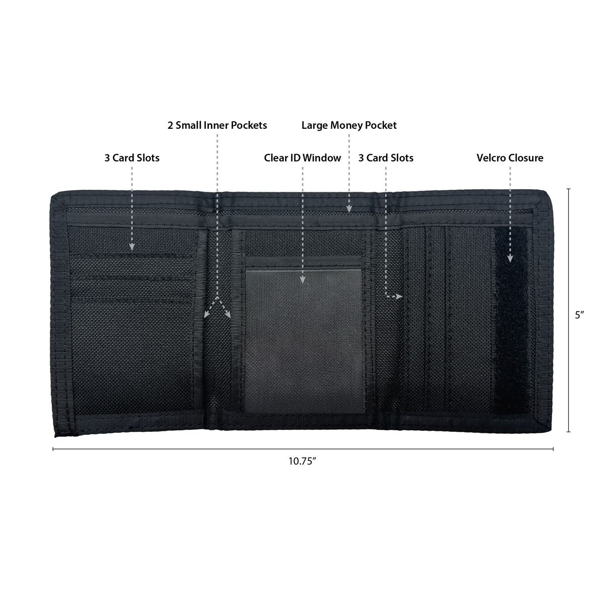 Pittsburgh Steelers Velcro Tri-Fold Wallet 2 Pittsburgh Steelers Velcro Tri-Fold Wallet