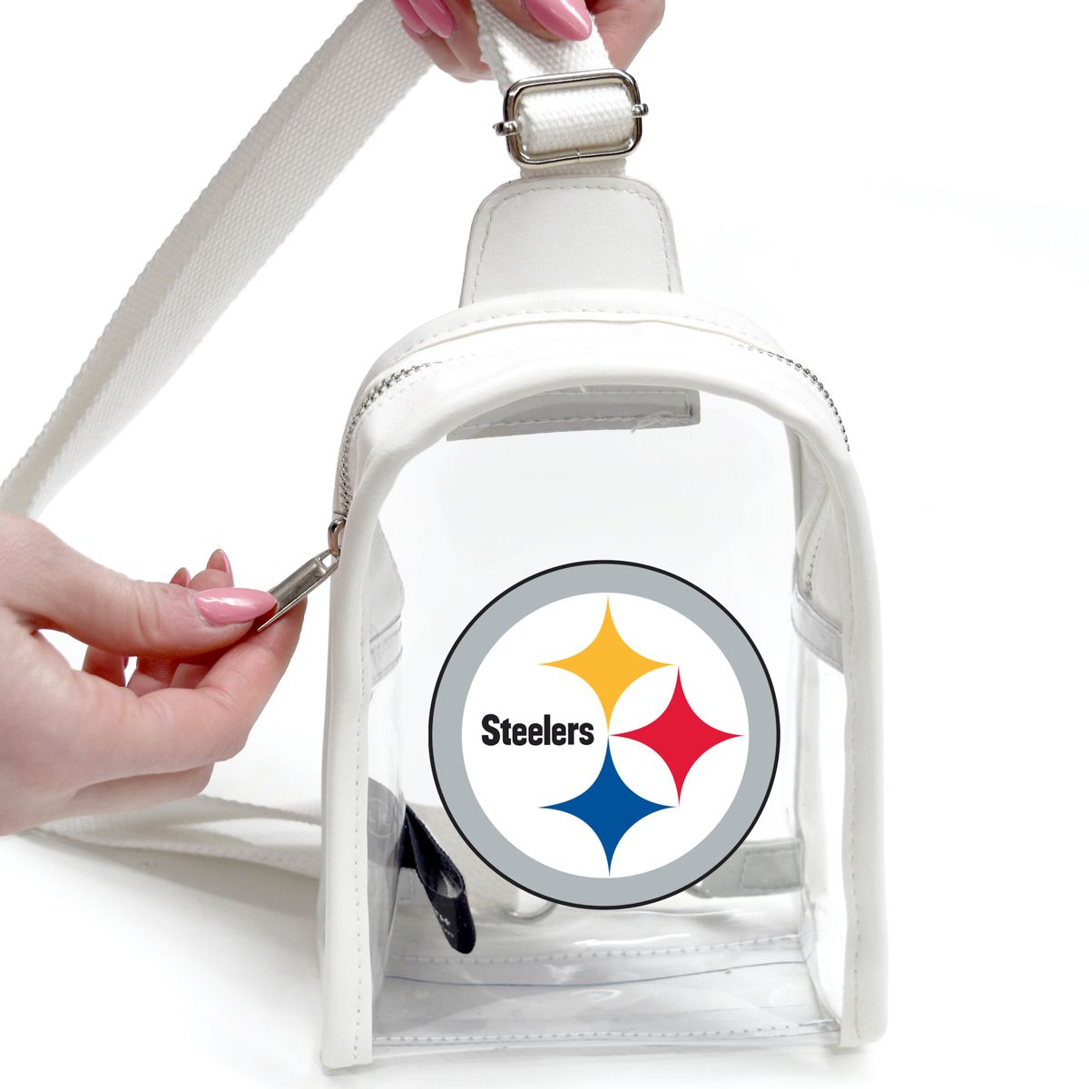 Pittsburgh Steelers 3D Logo Clear Mini Sling Bag