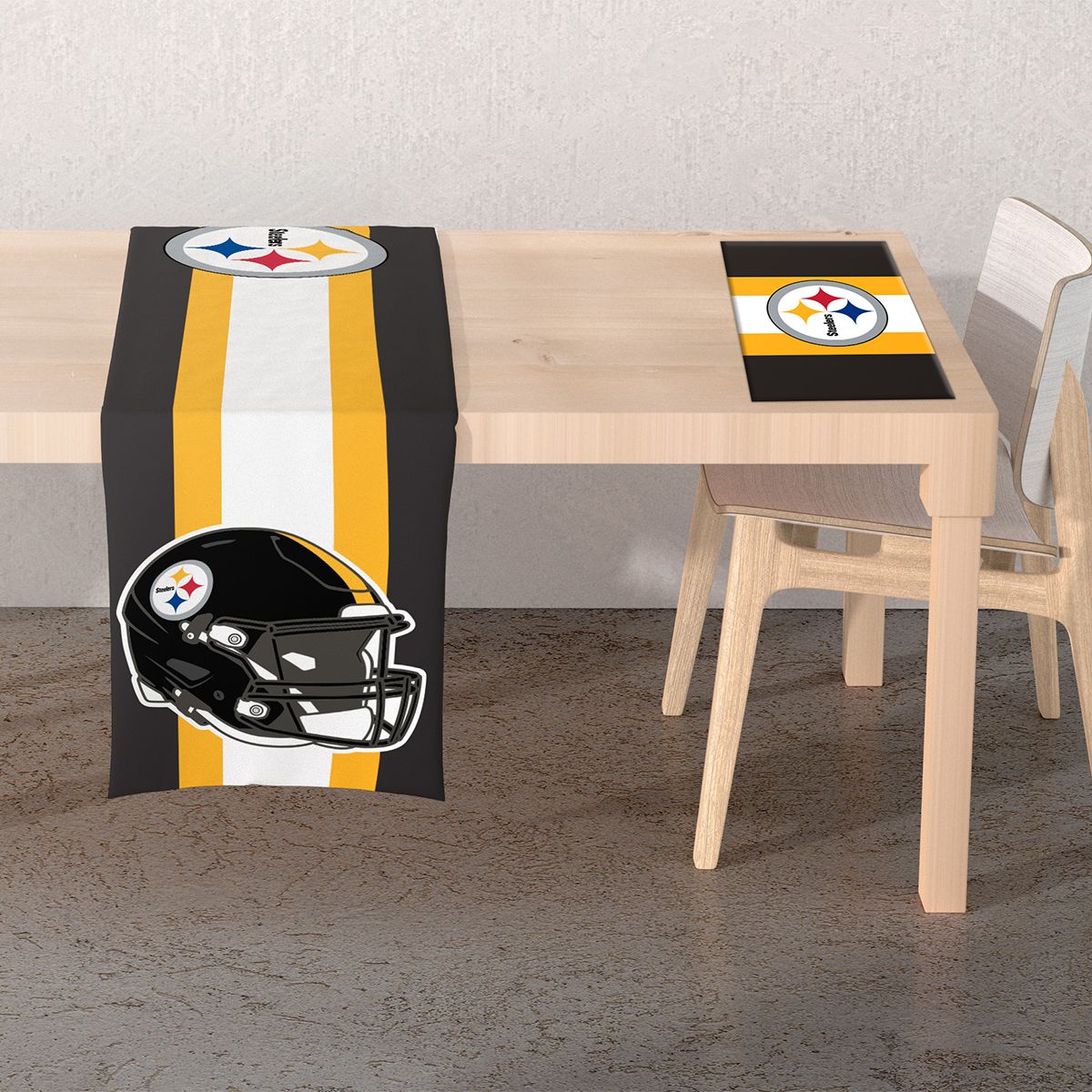 Pittsburgh Steelers 5 Piece Place Mat & Table Runner Set 3 Pittsburgh Steelers 5 Piece Place Mat & Table Runner Set