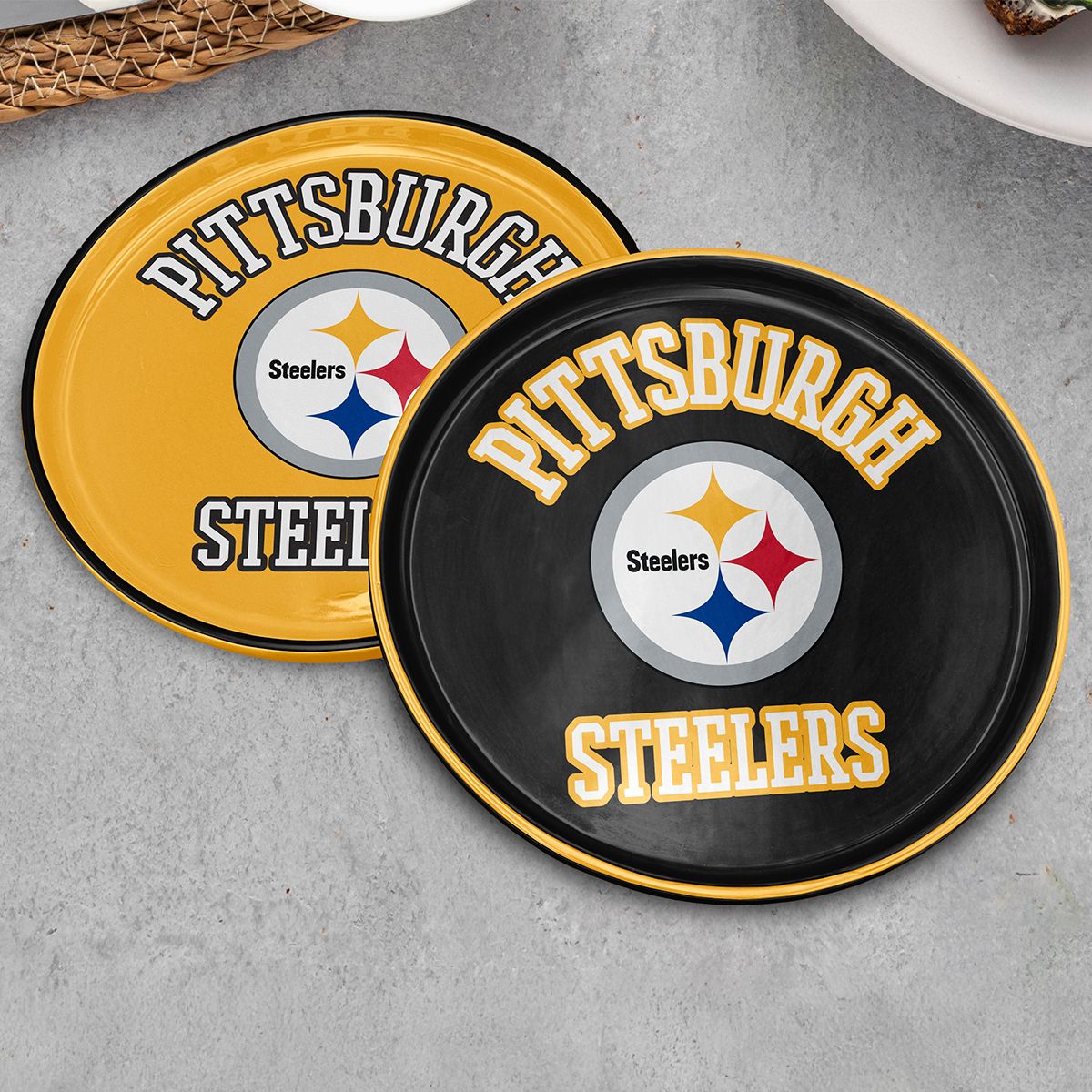 Pittsburgh Steelers 2 Piece Ceramic Plate Set 2 Pittsburgh Steelers 2 Piece Ceramic Plate Set