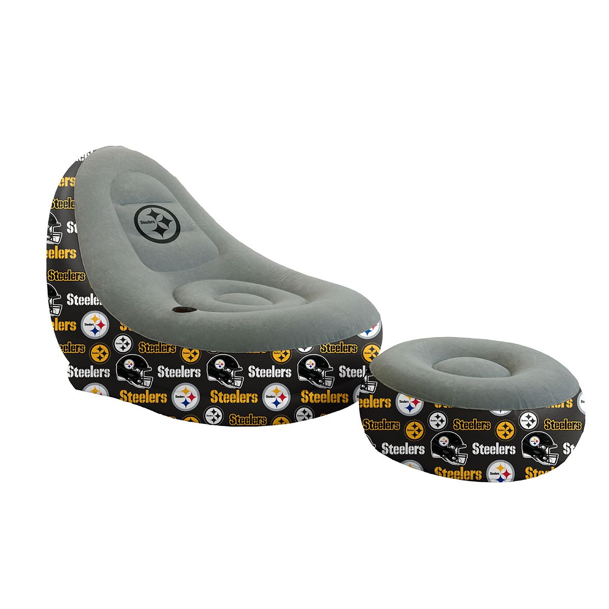 Pittsburgh Steelers Inflatable Chair w/ Ottoman 3 Pittsburgh Steelers Inflatable Chair w/ Ottoman