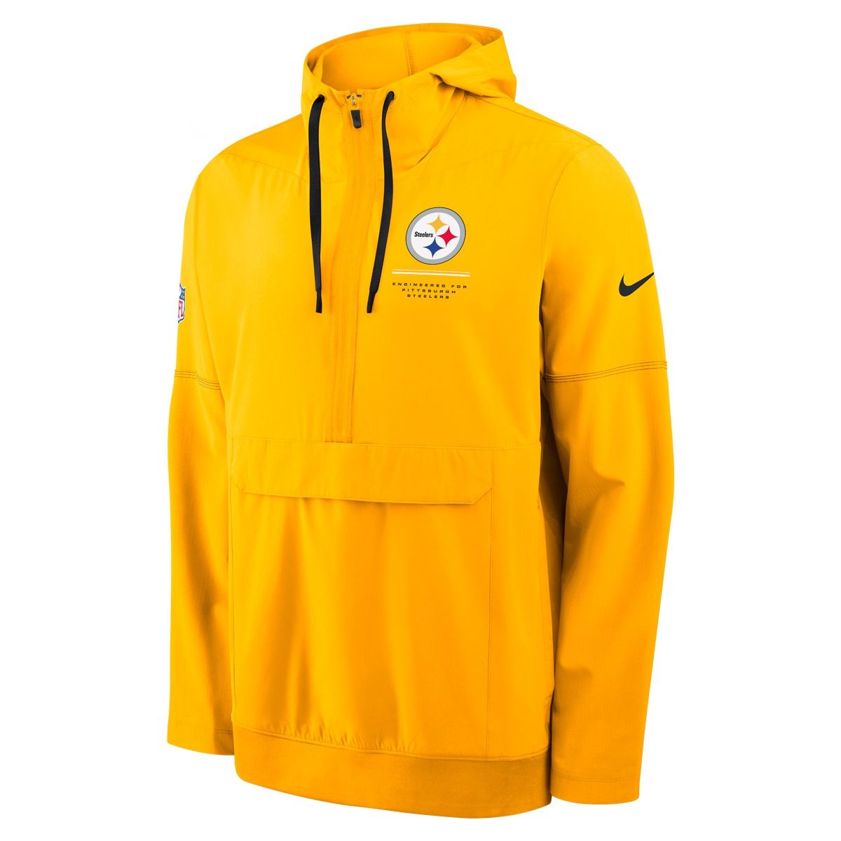 Pittsburgh Steelers Men's Nike Anorak Lightweight Gold Hooded Jacket