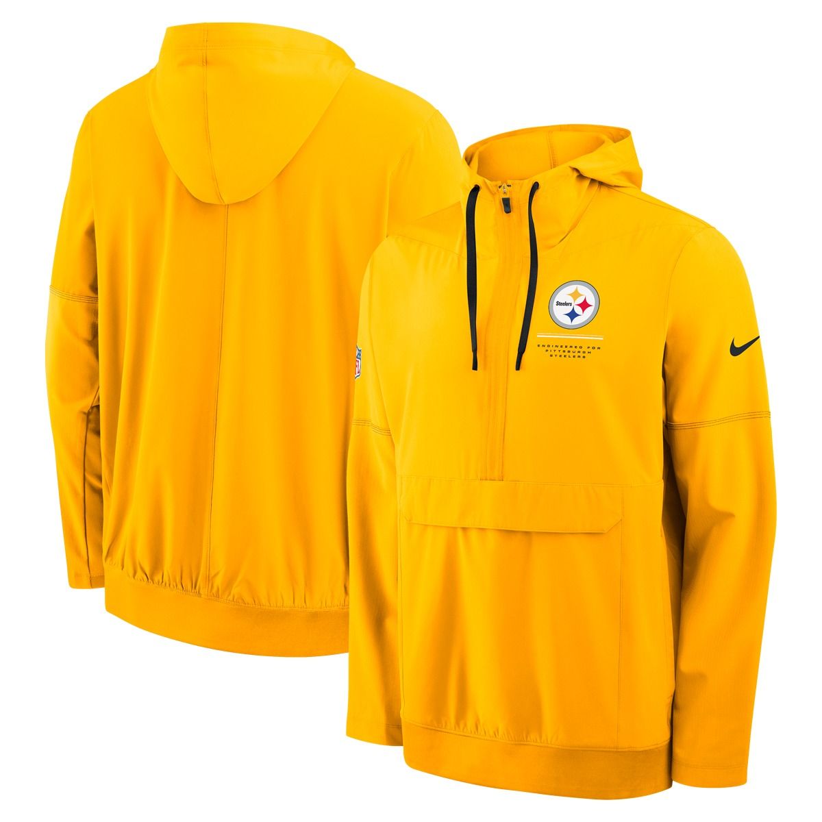 Pittsburgh Steelers Men's Nike Anorak Lightweight Gold Hooded Jacket 3 Pittsburgh Steelers Men's Nike Anorak Lightweight Gold Hooded Jacket