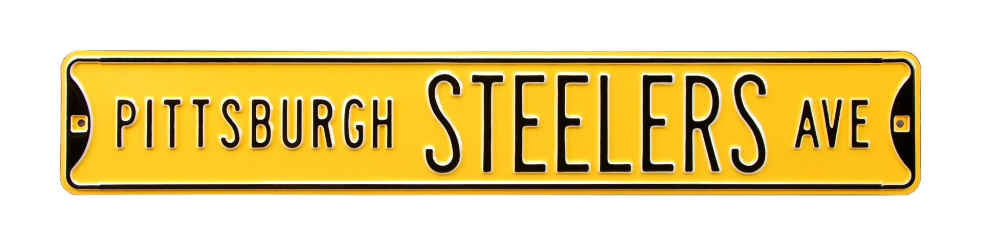 Pittsburgh Steelers Steel Yellow Street Sign