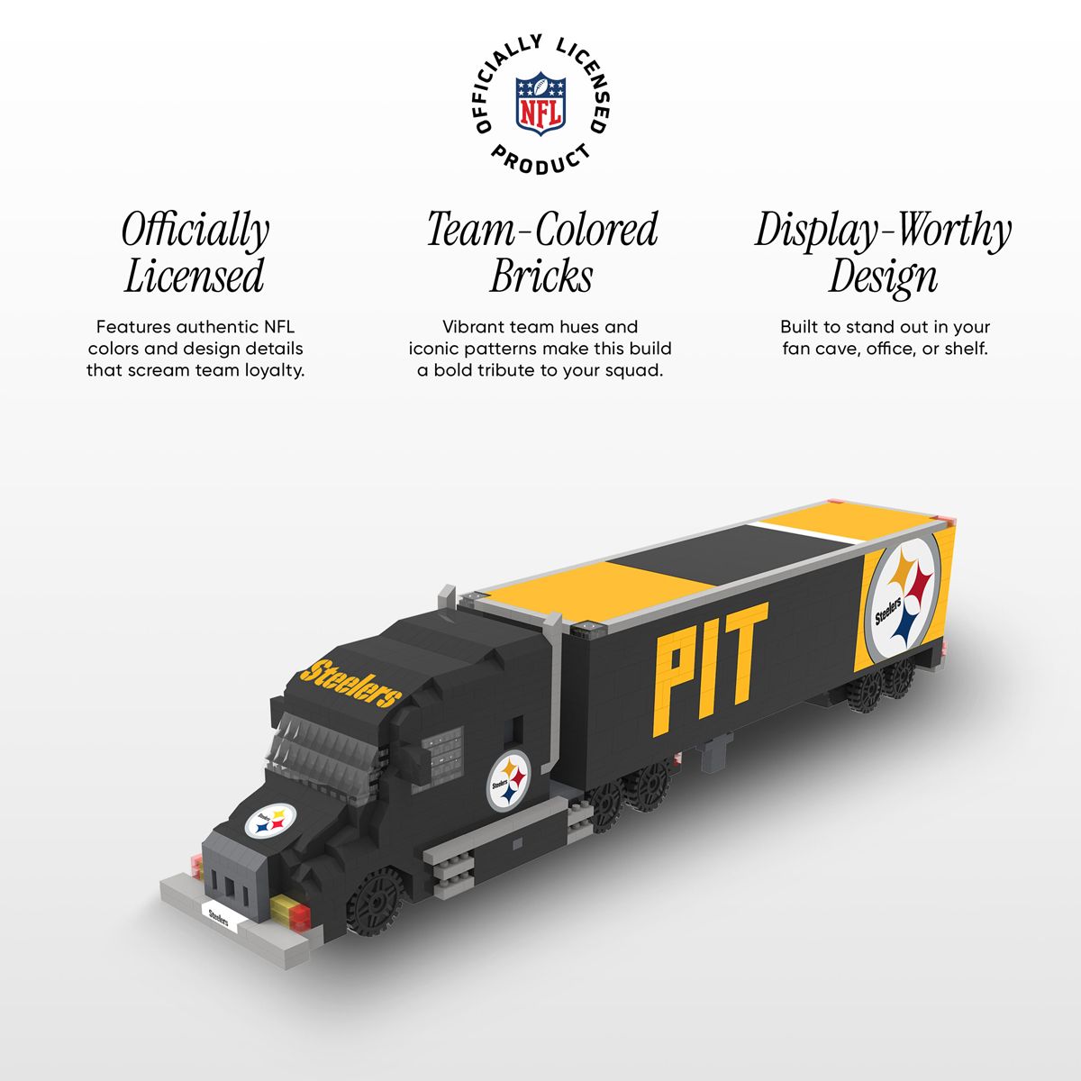 Pittsburgh Steelers BRXLZ 3D Big Rig Truck 6 Pittsburgh Steelers BRXLZ 3D Big Rig Truck
