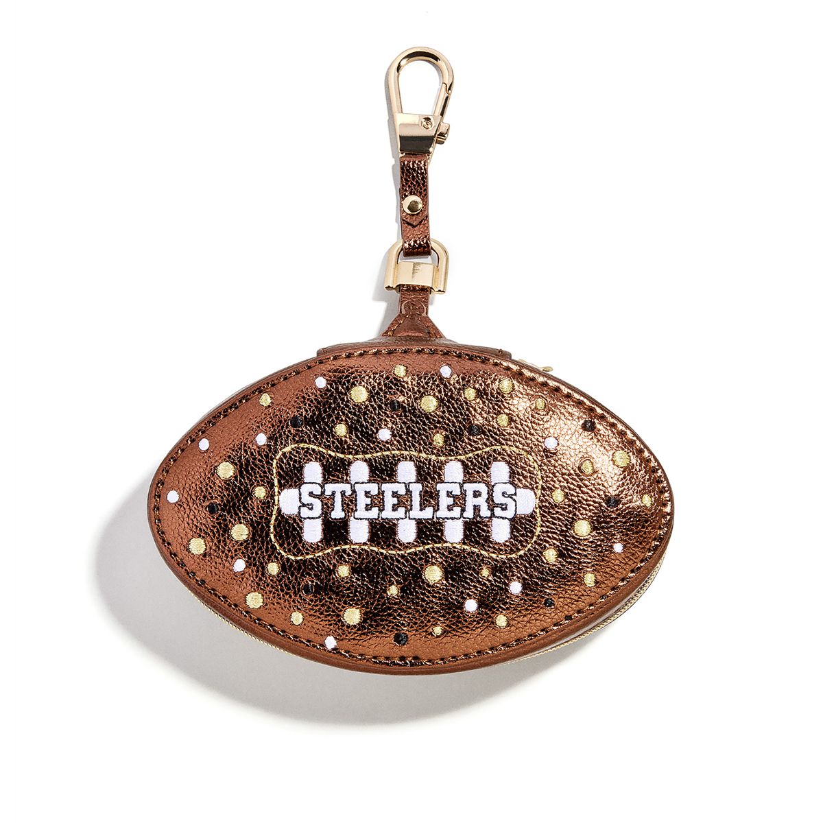 Pittsburgh Steelers BAUBLEBAR Football Zip Bag Charm