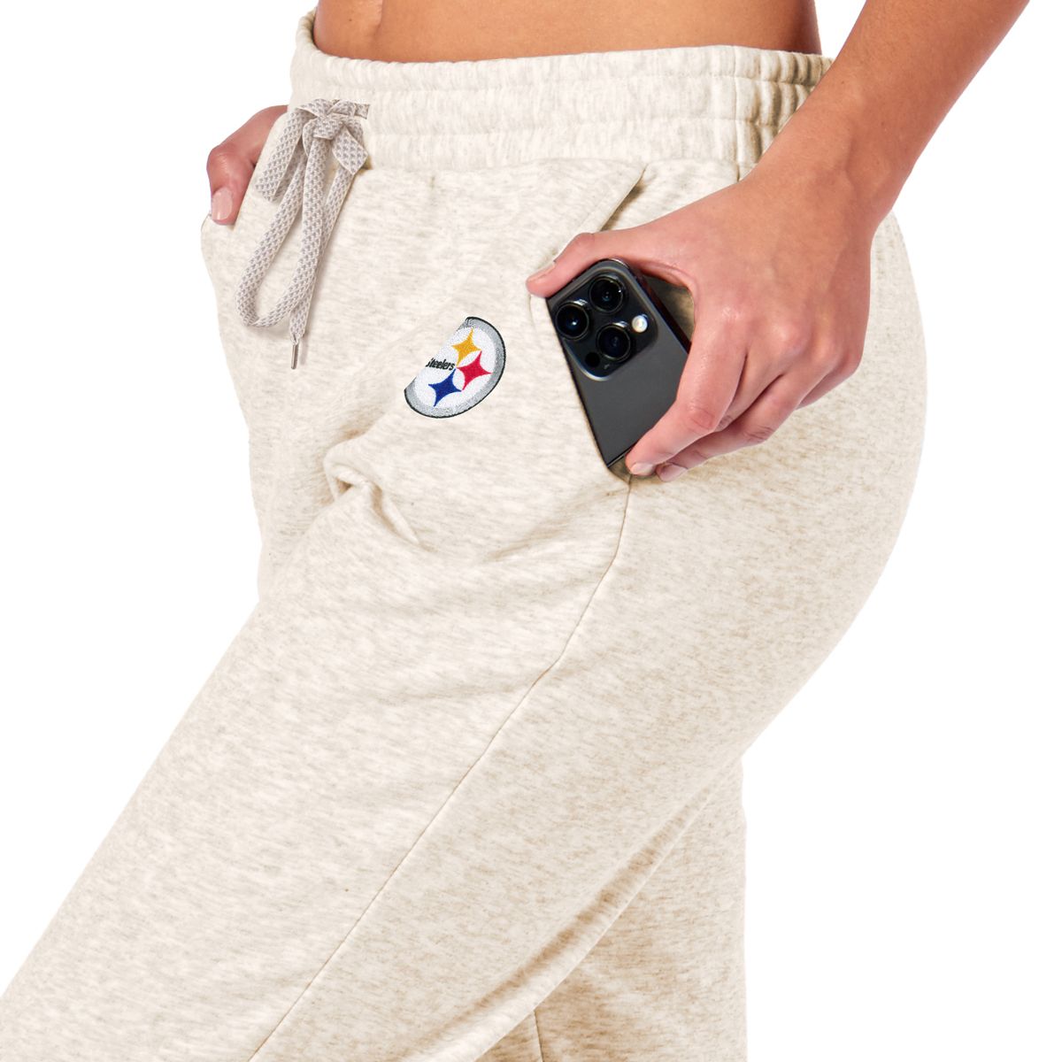 Pittsburgh Steelers Women's Certo Embroidered Logo Fleece Jogger 4 Pittsburgh Steelers Women's Certo Embroidered Logo Fleece Jogger