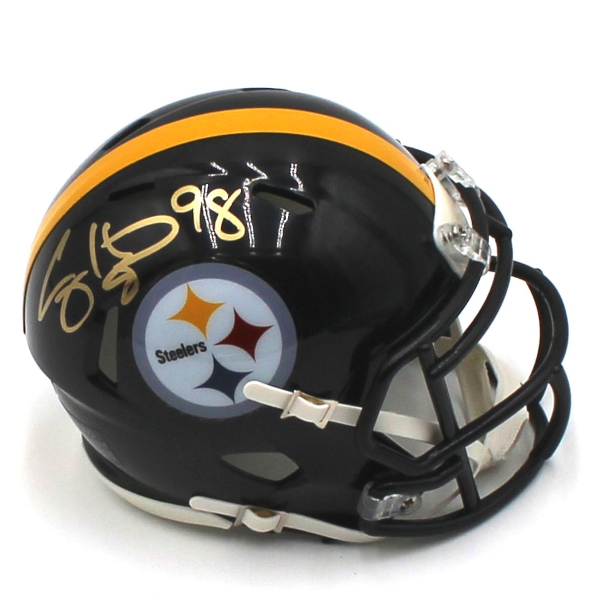 Pittsburgh Steelers #98 Casey Hampton Autographed Riddell Speed Mini Helmet