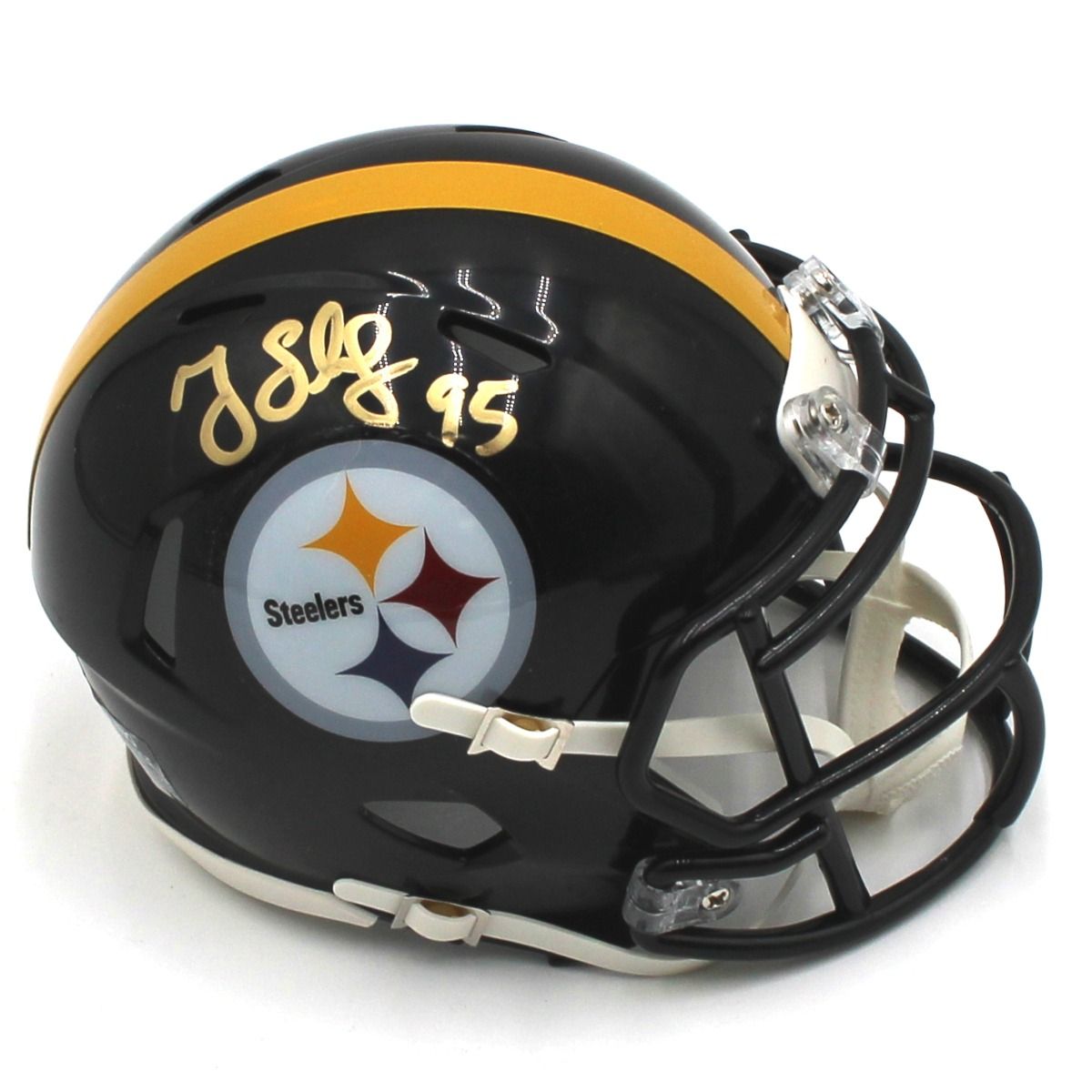 Pittsburgh Steelers #95 Greg Lloyd Autographed Riddell Speed Mini Helmet 1 Pittsburgh Steelers #95 Greg Lloyd Autographed Riddell Speed Mini Helmet