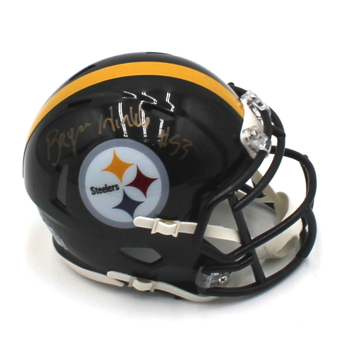 Pittsburgh Steelers #53 Bryan Hinkle Autographed Riddell Speed Mini Helmet 2 Pittsburgh Steelers #53 Bryan Hinkle Autographed Riddell Speed Mini Helmet