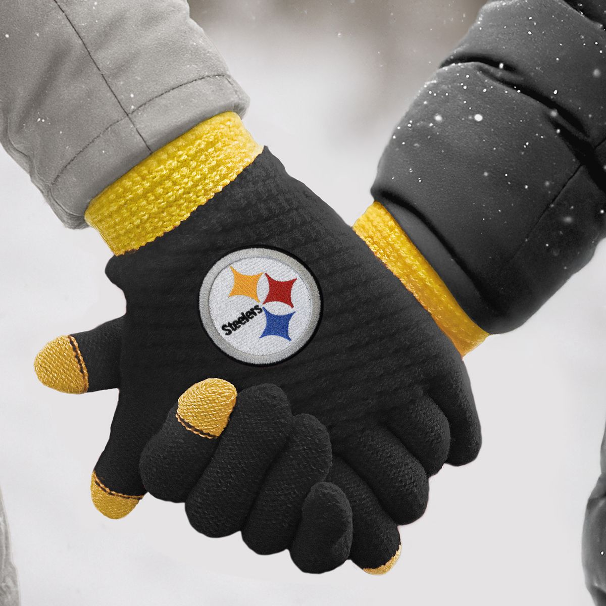 Pittsburgh Steelers Waffle Knit Gloves