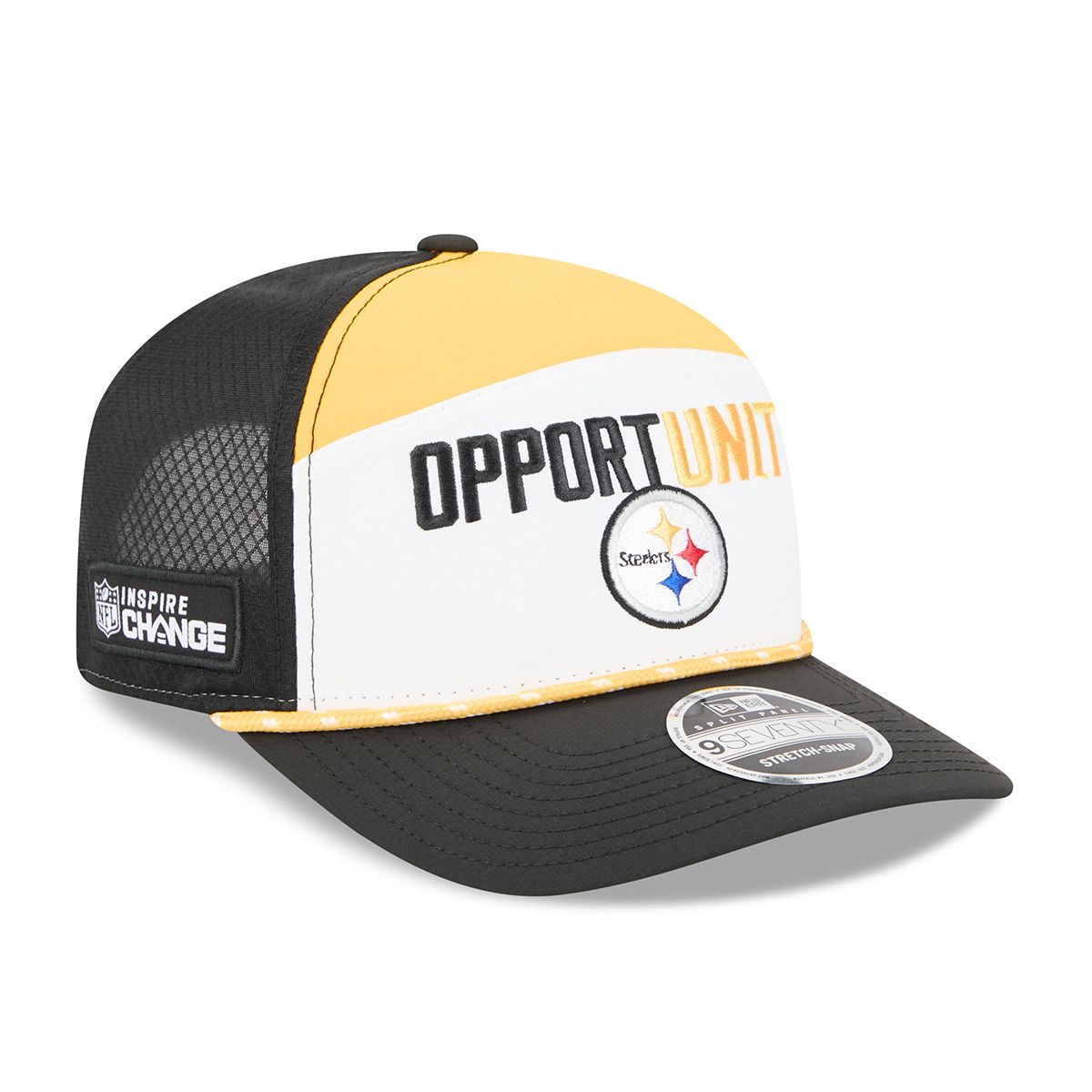 Pittsburgh Steelers New Era 9SEVENTY Inspire Change Opportunity Split Sideline Hat 1 Pittsburgh Steelers New Era 9SEVENTY Inspire Change Opportunity Split Sideline Hat