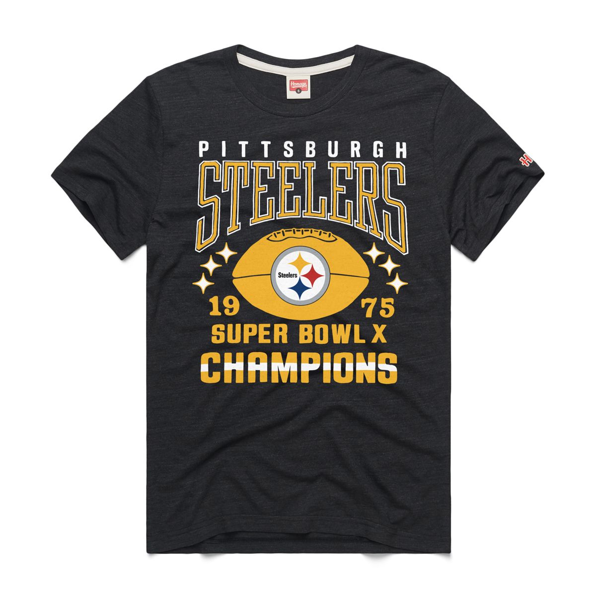 Pittsburgh Steelers Men's Homage Super Bowl X Champs Short Sleeve T-Shirt