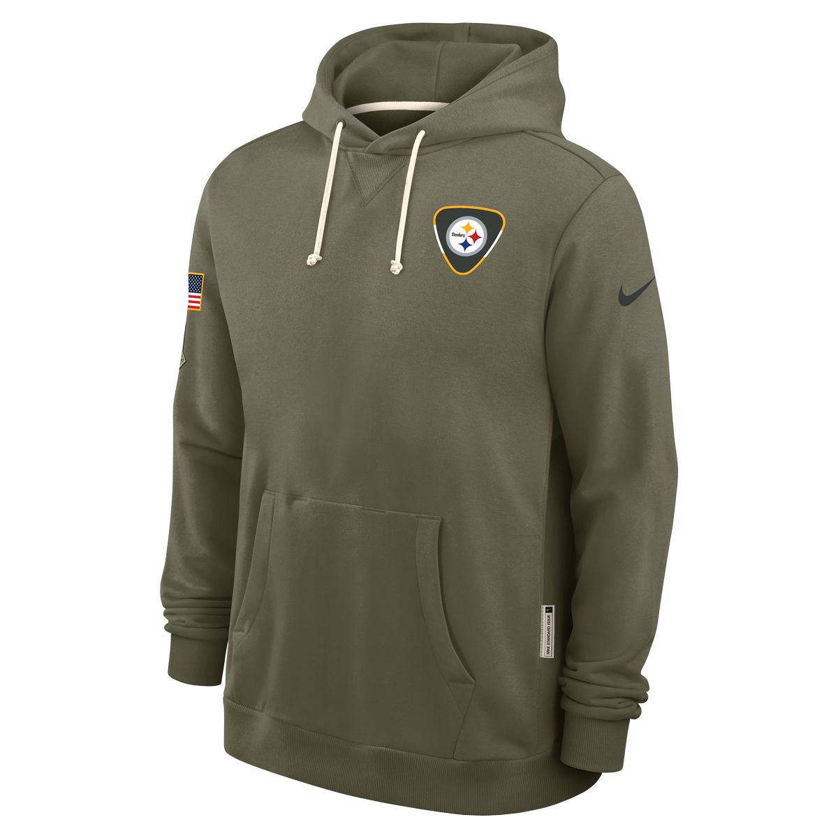 Pittsburgh Steelers Men's Nike Salute To Service Green Pullover Fleece Hoodie