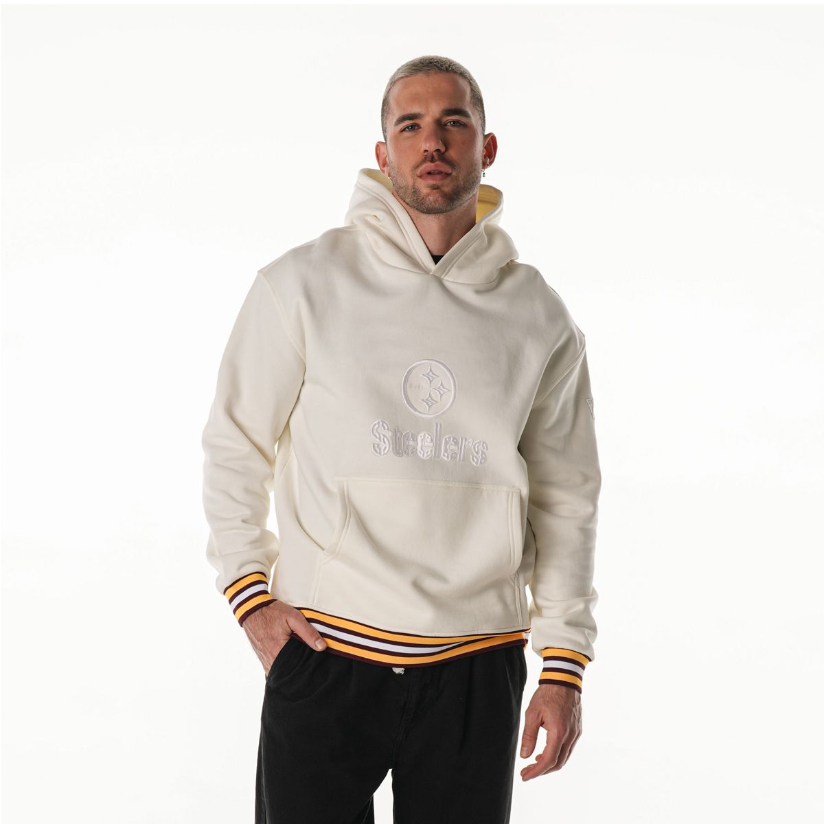 Pittsburgh Steelers Men's Wild Collective Tonal Embroidered Pullover Fleece Hoodie 5 Pittsburgh Steelers Men's Wild Collective Tonal Embroidered Pullover Fleece Hoodie