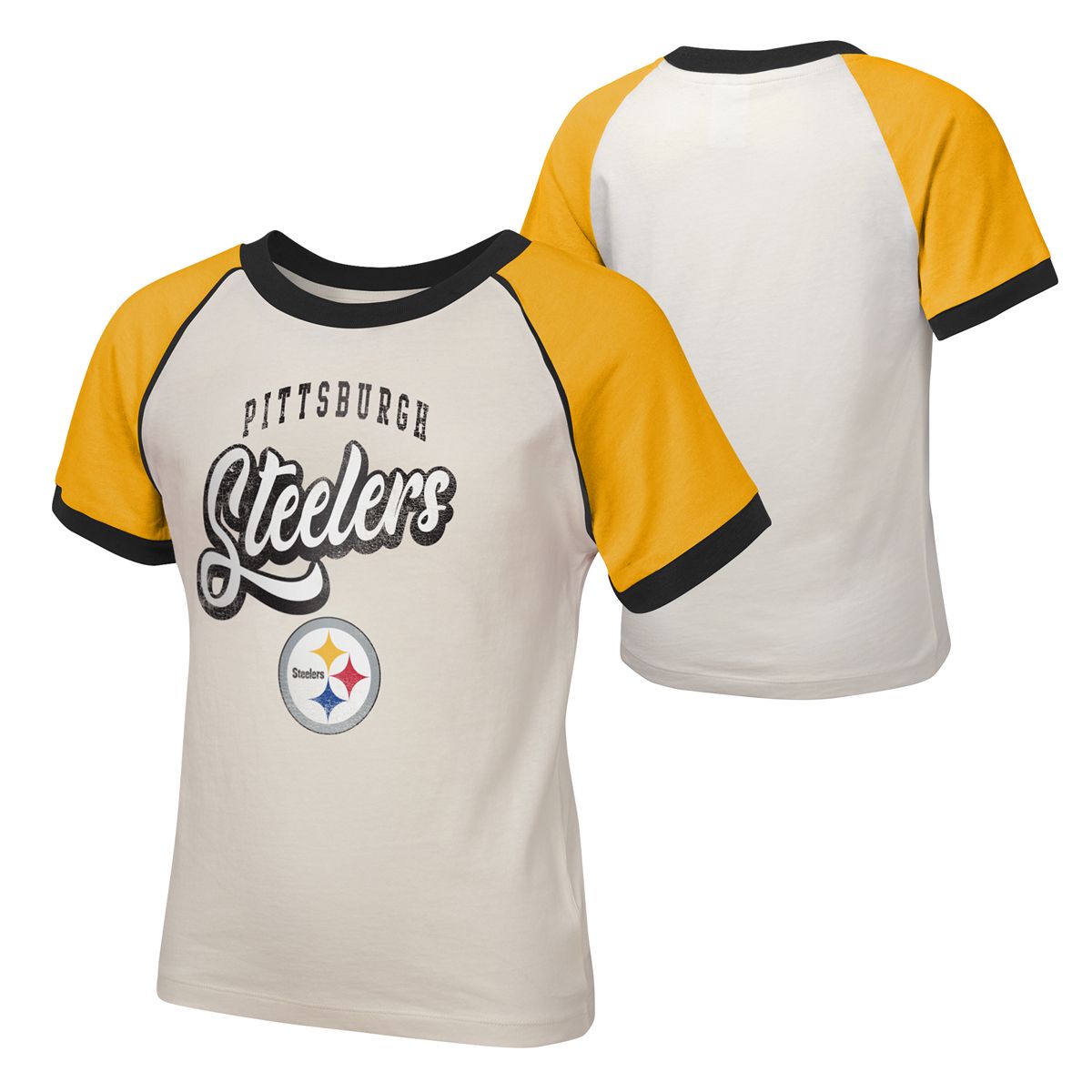 Pittsburgh Steelers Girl's Game Time Short Sleeve T-Shirt 3 Pittsburgh Steelers Girl's Game Time Short Sleeve T-Shirt