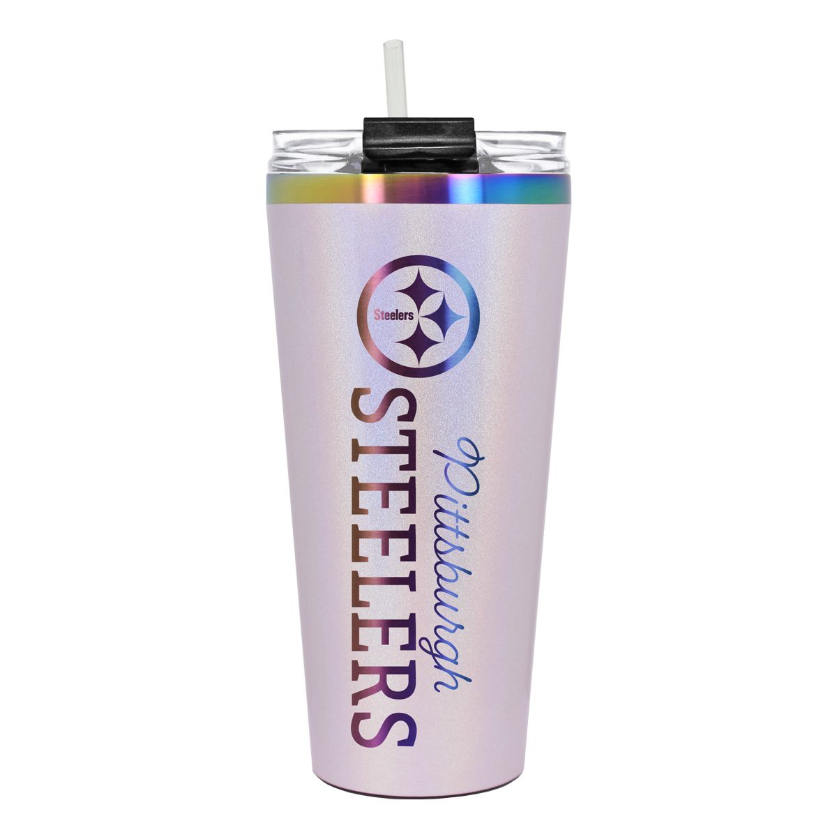 Pittsburgh Steelers 32oz. Pink Glitter Radiance Tumbler 1 Pittsburgh Steelers 32oz. Pink Glitter Radiance Tumbler