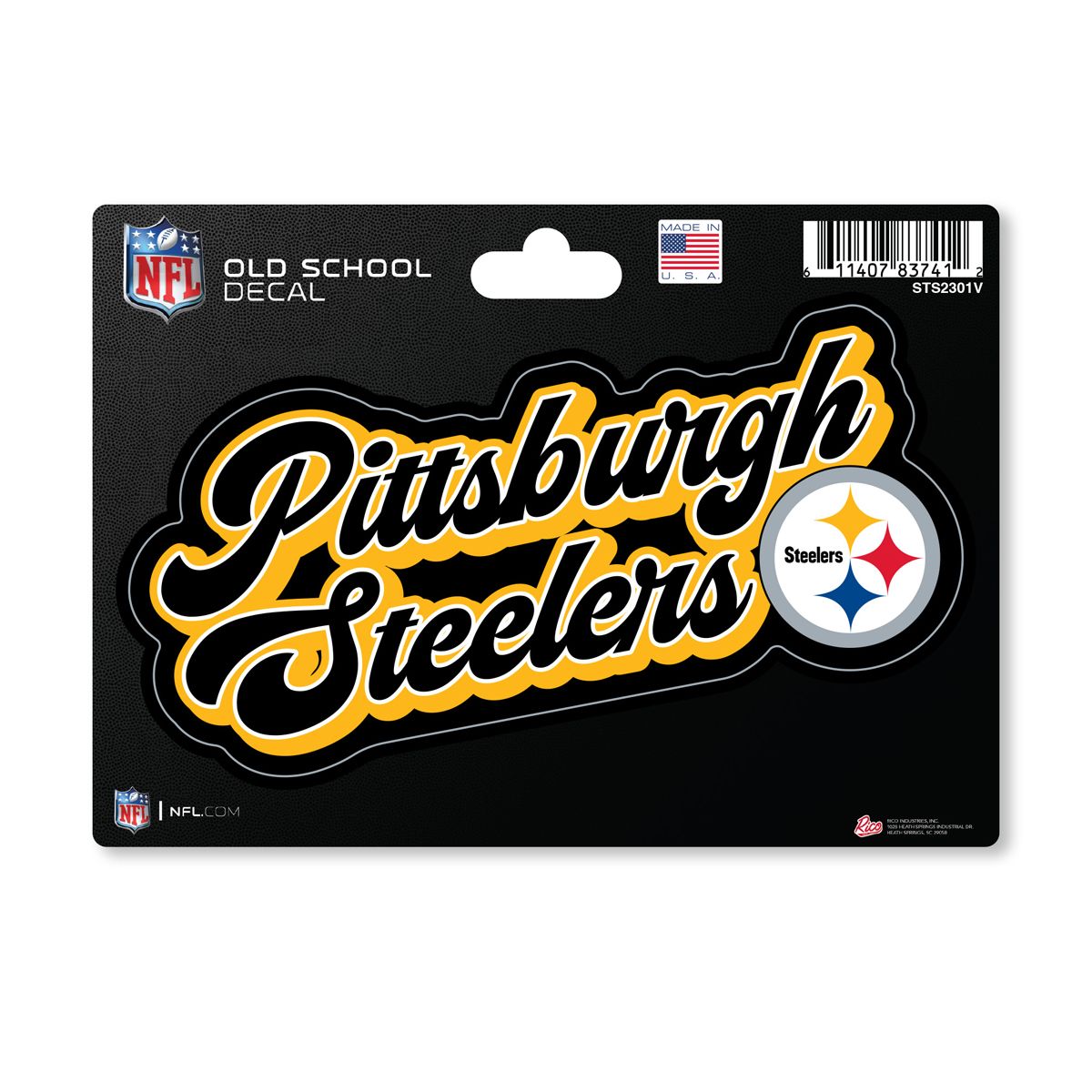 Pittsburgh Steelers 4x6 Old School Decal