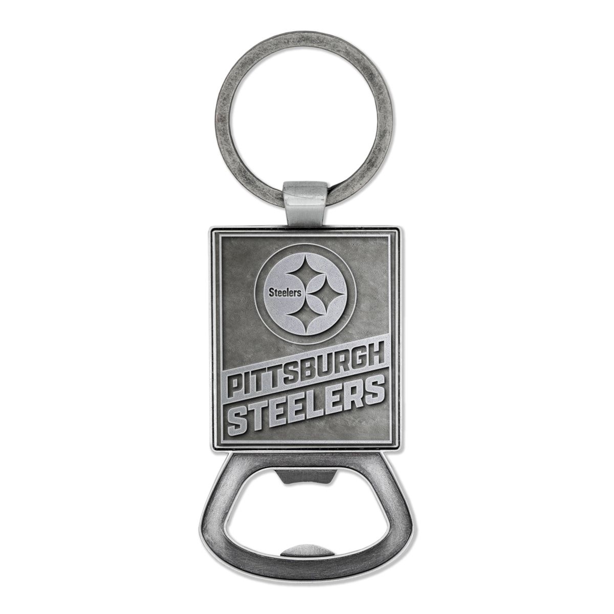 Pittsburgh Steelers Pewter Keychain w/ Bottle Opener 3 Pittsburgh Steelers Pewter Keychain w/ Bottle Opener
