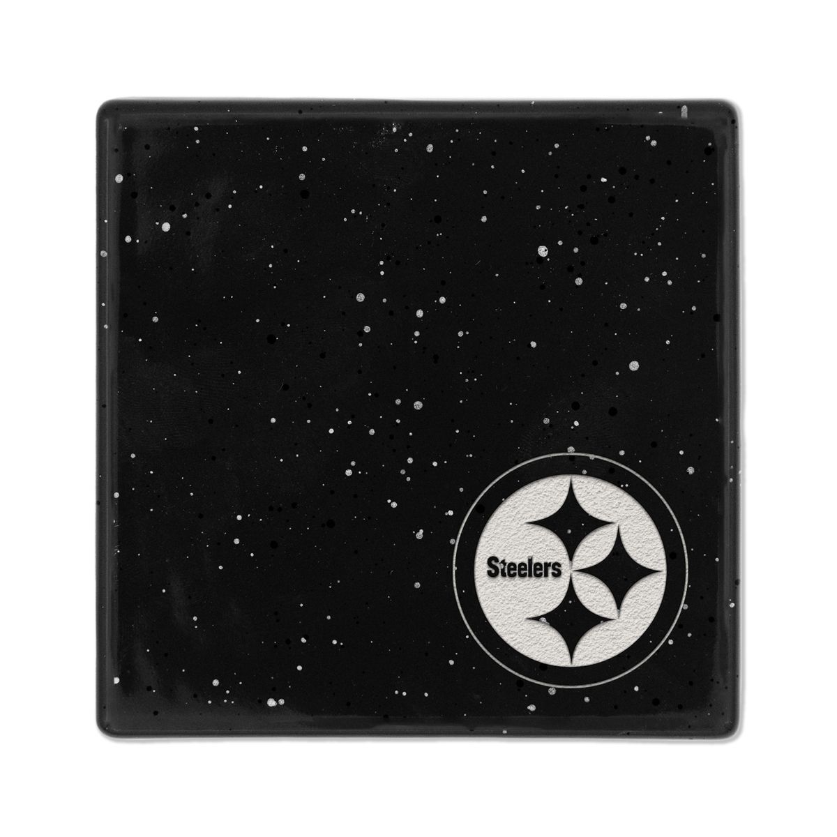 Pittsburgh Steelers Speckled Black Coaster 3 Pittsburgh Steelers Speckled Black Coaster