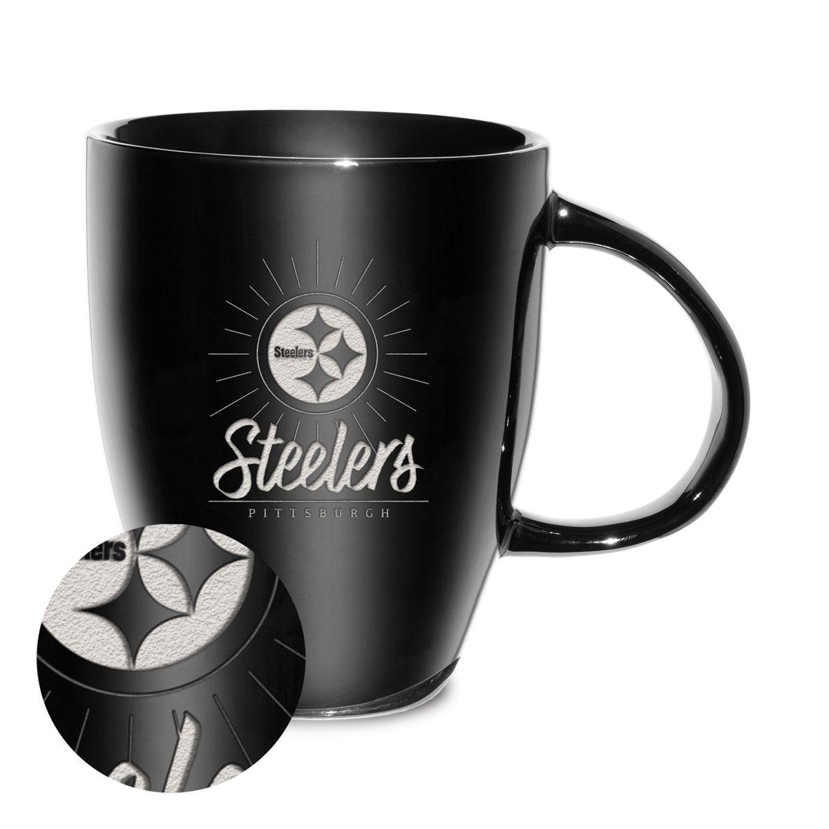 Pittsburgh Steelers 18oz Lustre Deep Etched Mug