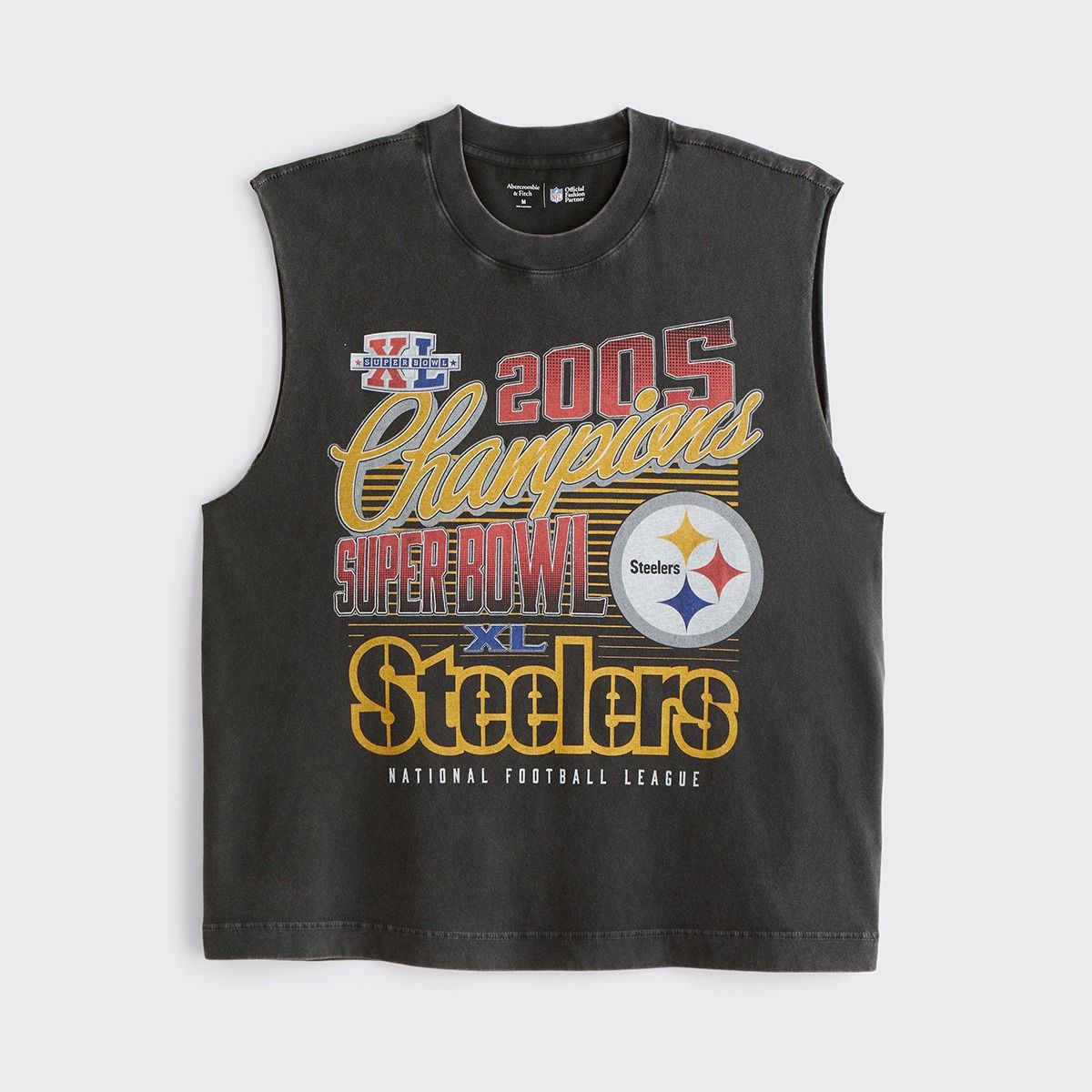 Pittsburgh Steelers Men's Abercrombie & Fitch Super Bowl XL Champ Cutoff Tank