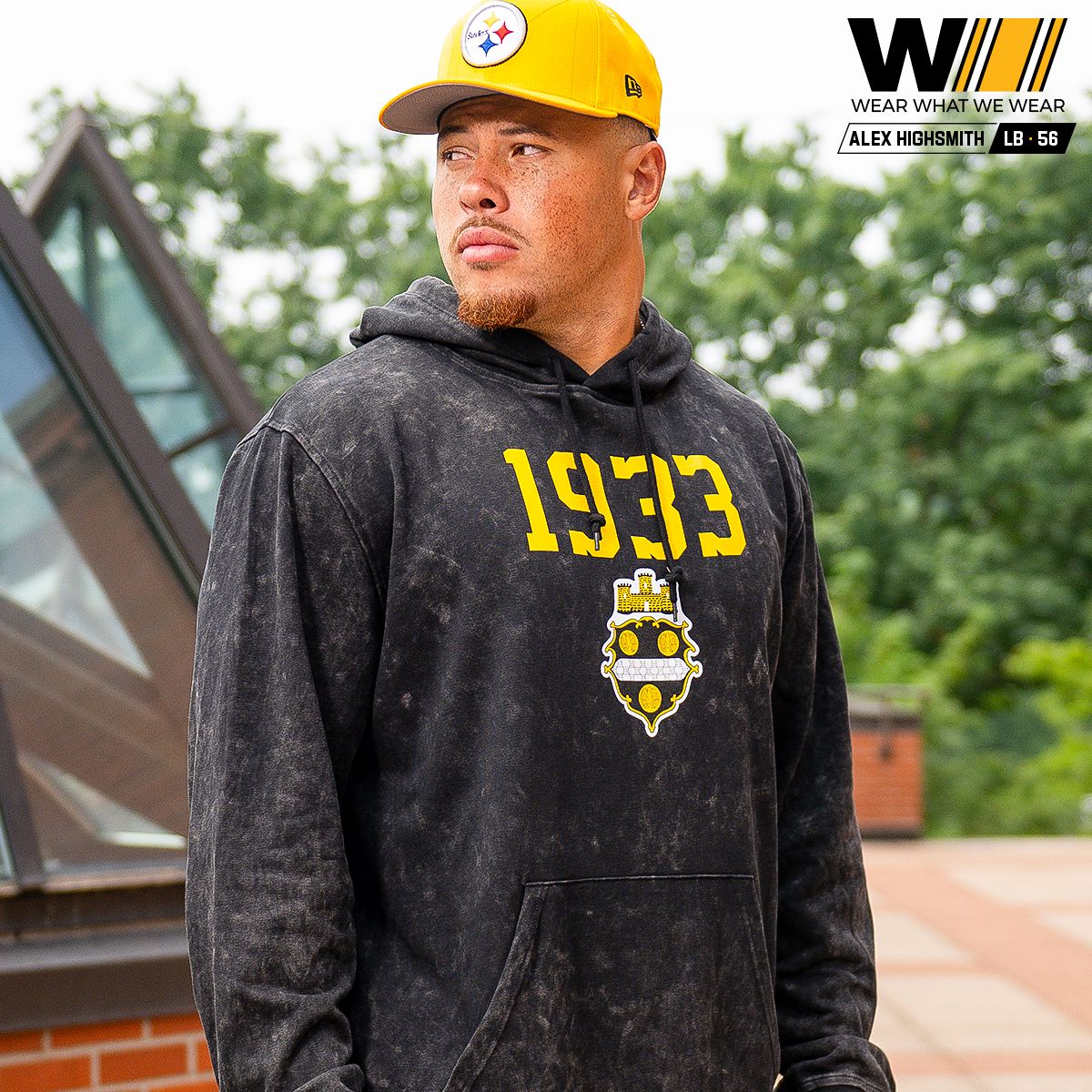 Pittsburgh Steelers Men's New Era Legacy Enzyme Pullover Fleece Hoodie 1 Pittsburgh Steelers Men's New Era Legacy Enzyme Pullover Fleece Hoodie