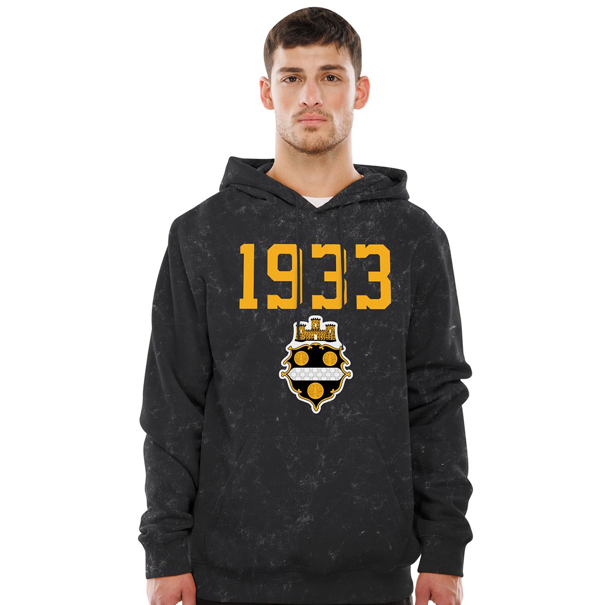 Pittsburgh Steelers Men's New Era Legacy Enzyme Pullover Fleece Hoodie 2 Pittsburgh Steelers Men's New Era Legacy Enzyme Pullover Fleece Hoodie