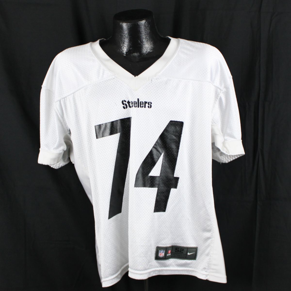 Pittsburgh Steelers #74 Chaz Green Practice Used White Offense Jersey