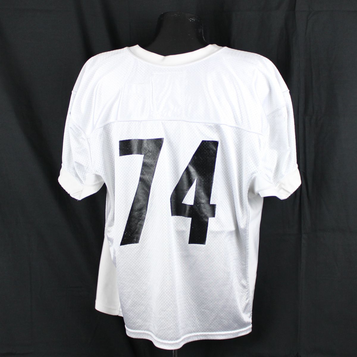 Pittsburgh Steelers #74 Chaz Green Practice Used White Offense Jersey