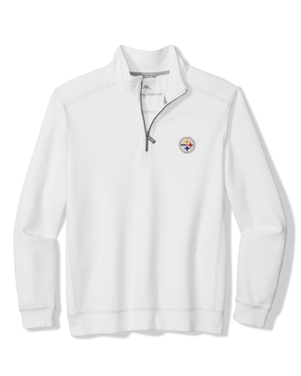 Pittsburgh Steelers Tommy Bahama Montego Bay White 1/2 Zip