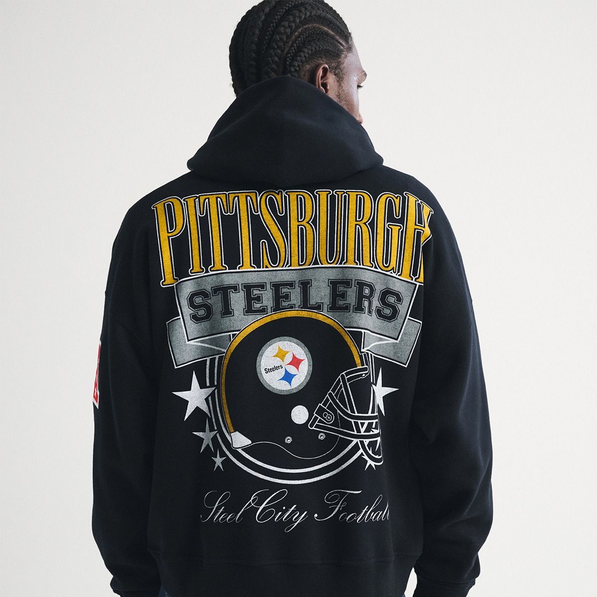Pittsburgh Steelers Men's Abercrombie & Fitch Fleece Full Zip Hoodie 2 Pittsburgh Steelers Men's Abercrombie & Fitch Fleece Full Zip Hoodie