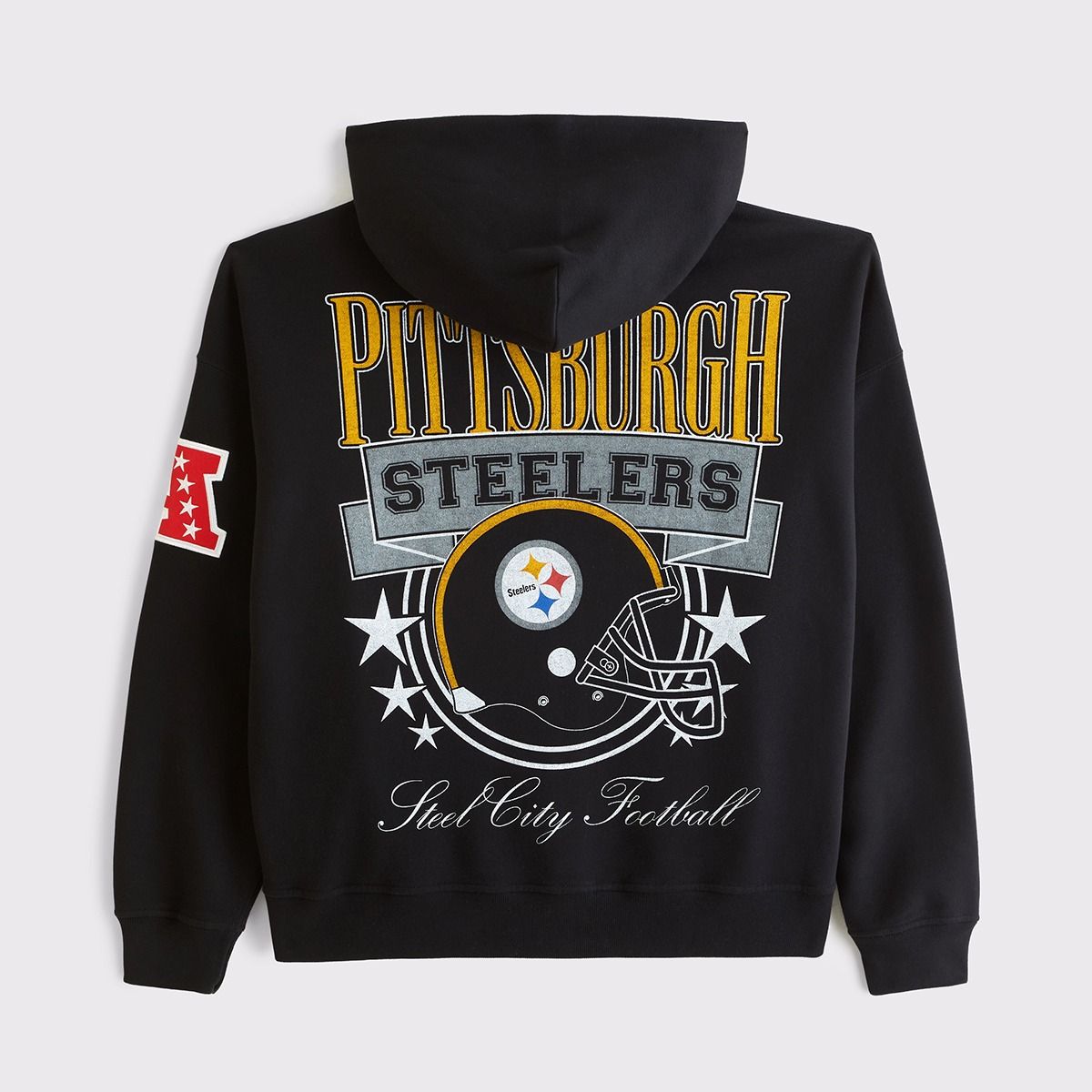 Pittsburgh Steelers Men's Abercrombie & Fitch Fleece Full Zip Hoodie 8 Pittsburgh Steelers Men's Abercrombie & Fitch Fleece Full Zip Hoodie