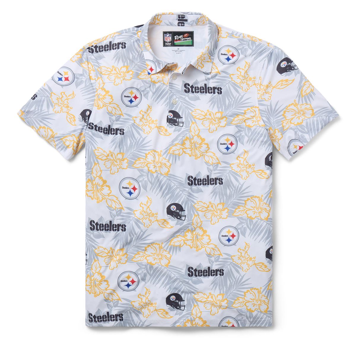 Pittsburgh Steelers Men's Reyn Spooner Tropical Game Day Polo 5 Pittsburgh Steelers Men's Reyn Spooner Tropical Game Day Polo