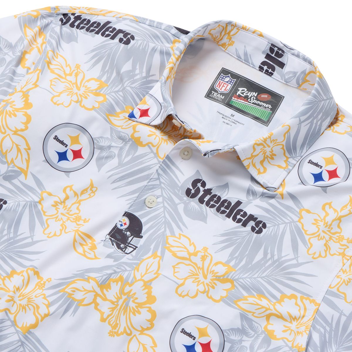 Pittsburgh Steelers Men's Reyn Spooner Tropical Game Day Polo 2 Pittsburgh Steelers Men's Reyn Spooner Tropical Game Day Polo