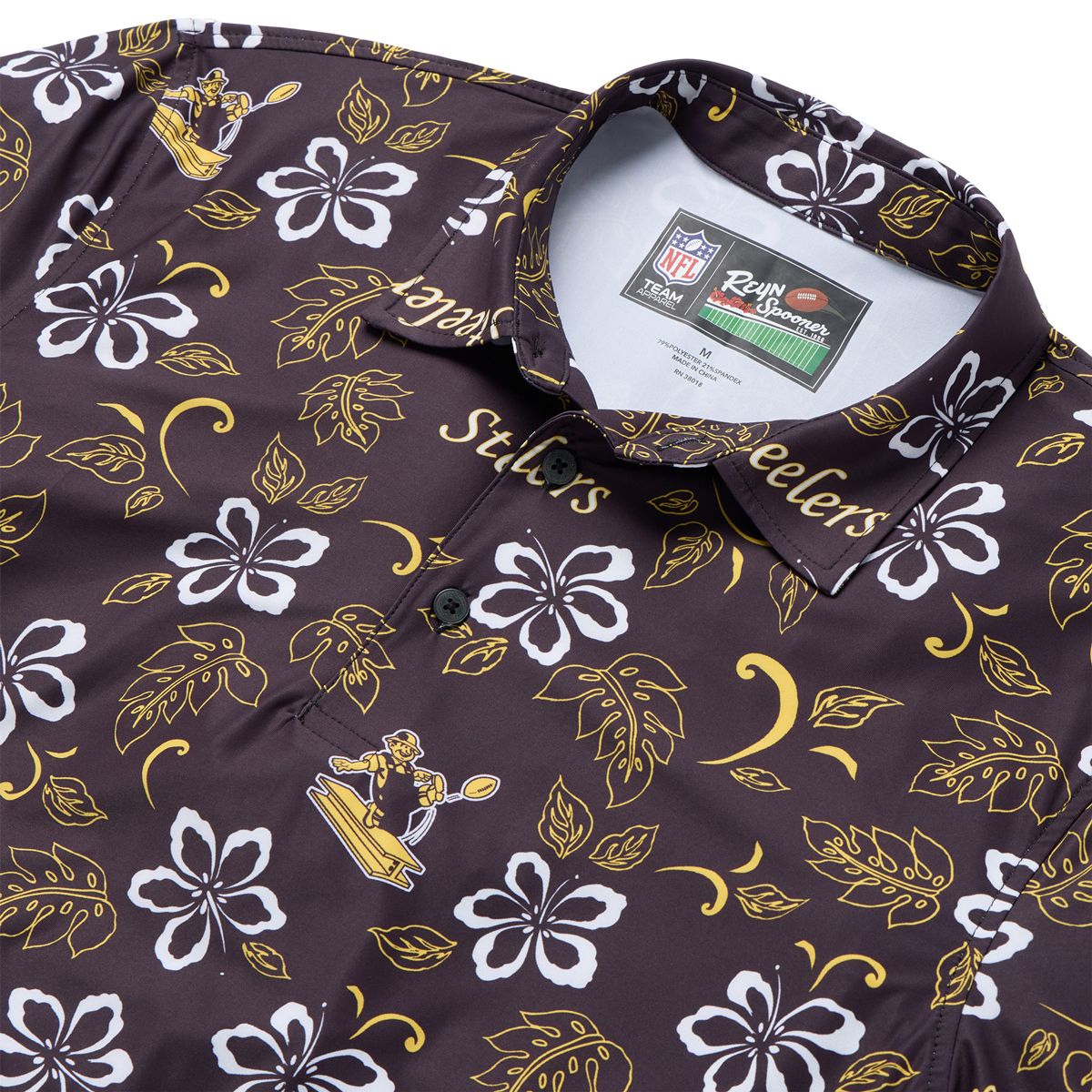 Pittsburgh Steelers Men's Reyn Spooner Tropical Throwback Polo 2 Pittsburgh Steelers Men's Reyn Spooner Tropical Throwback Polo