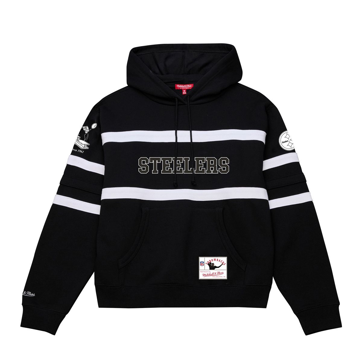 Pittsburgh Steelers Women's Mitchell & Ness Head Coach Pullover Fleece Hoodie