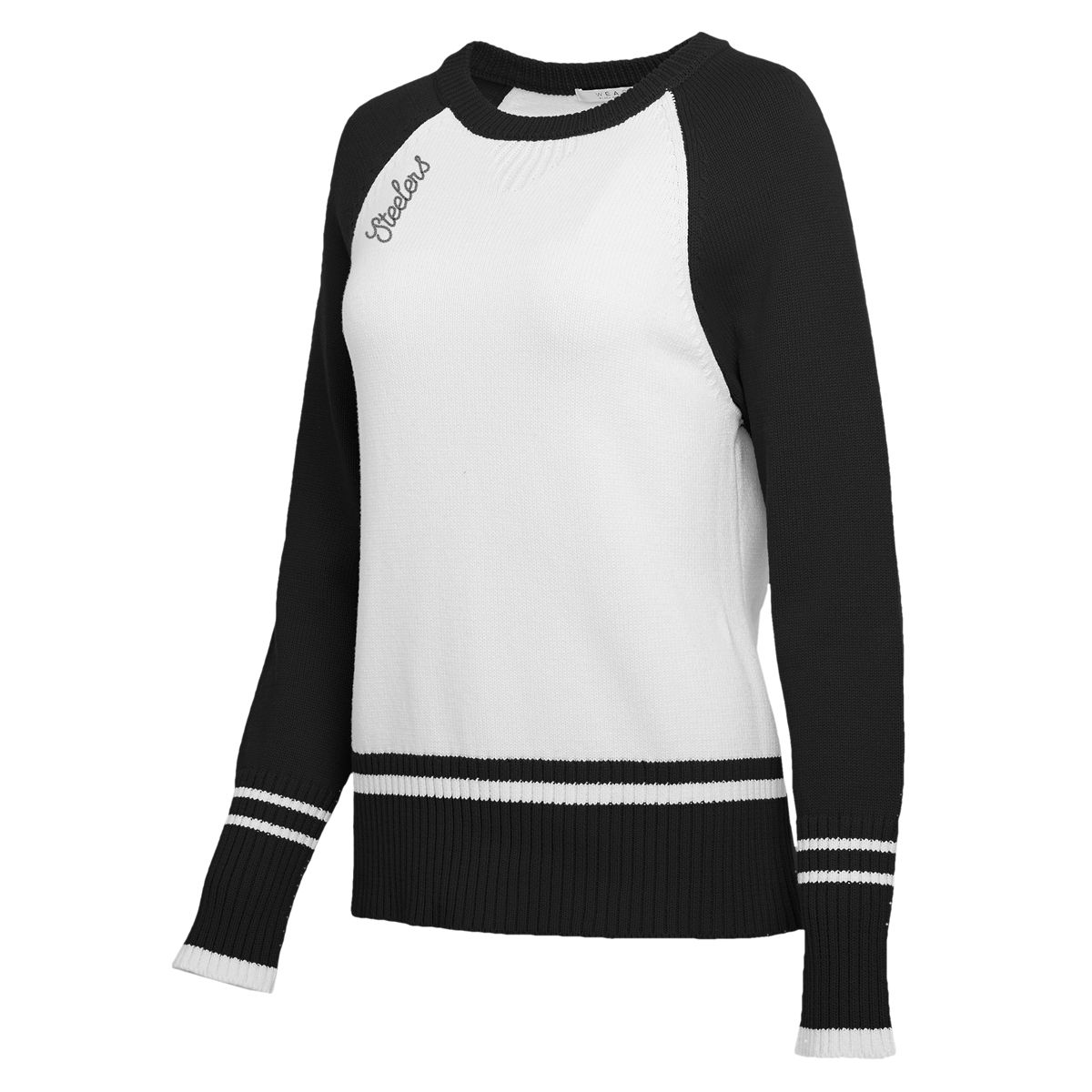 Pittsburgh Steelers Women's Erin Andrews Color Block Sweater