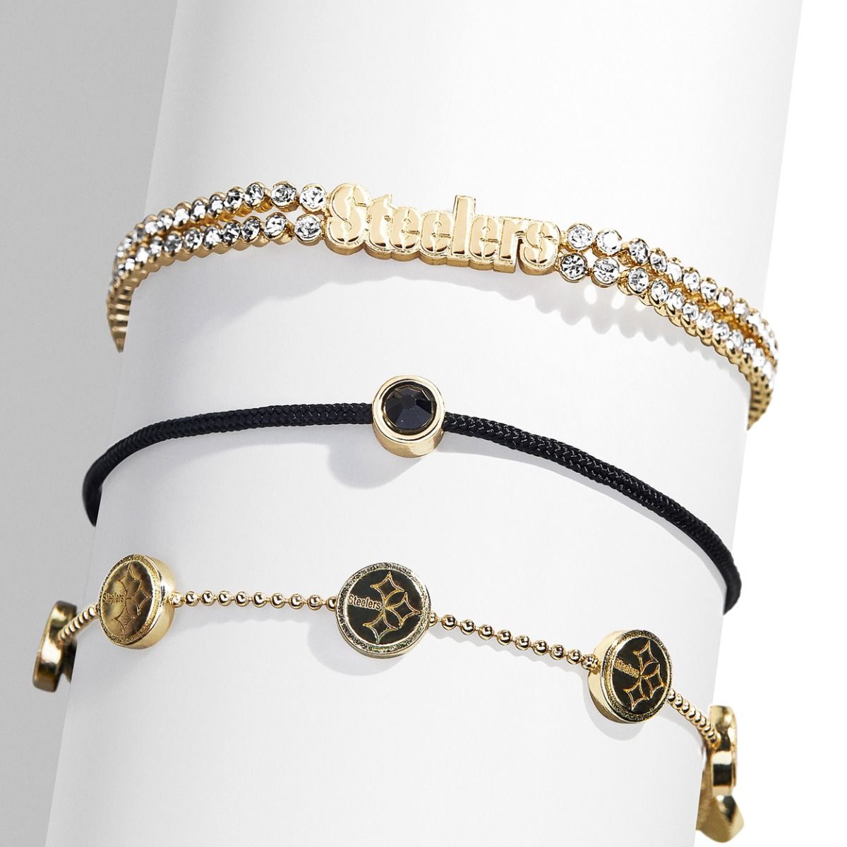 Pittsburgh Steelers BAUBLEBAR 3 Pack Wordmark Bracelet Set