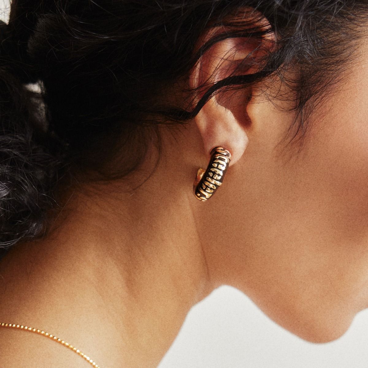 Pittsburgh Steelers BAUBLEBAR Puffy Enamel Hoop Earrings