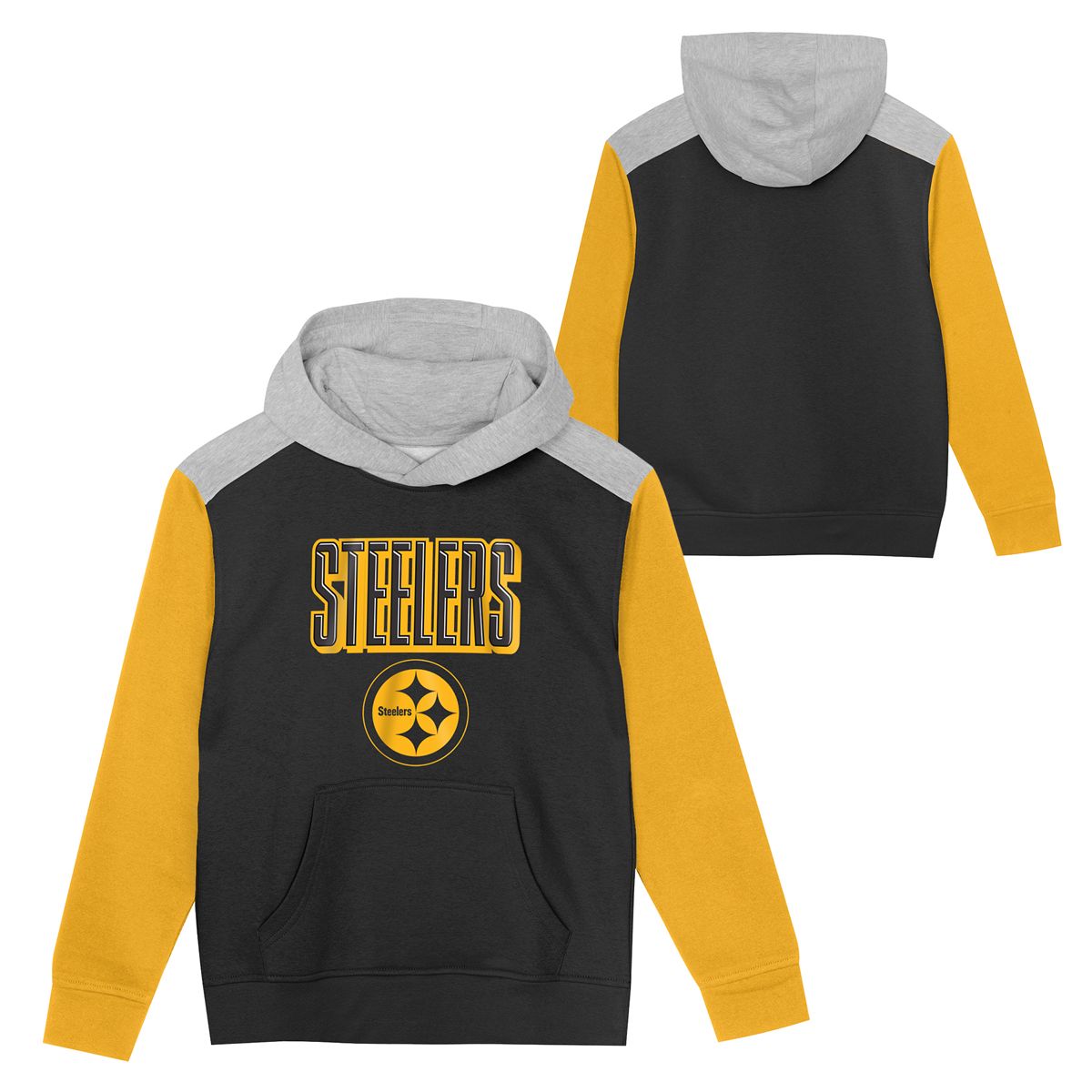 Pittsburgh Steelers Little Boy's Color Rush Red Zone Pullover Fleece Hoodie 3 Pittsburgh Steelers Little Boy's Color Rush Red Zone Pullover Fleece Hoodie
