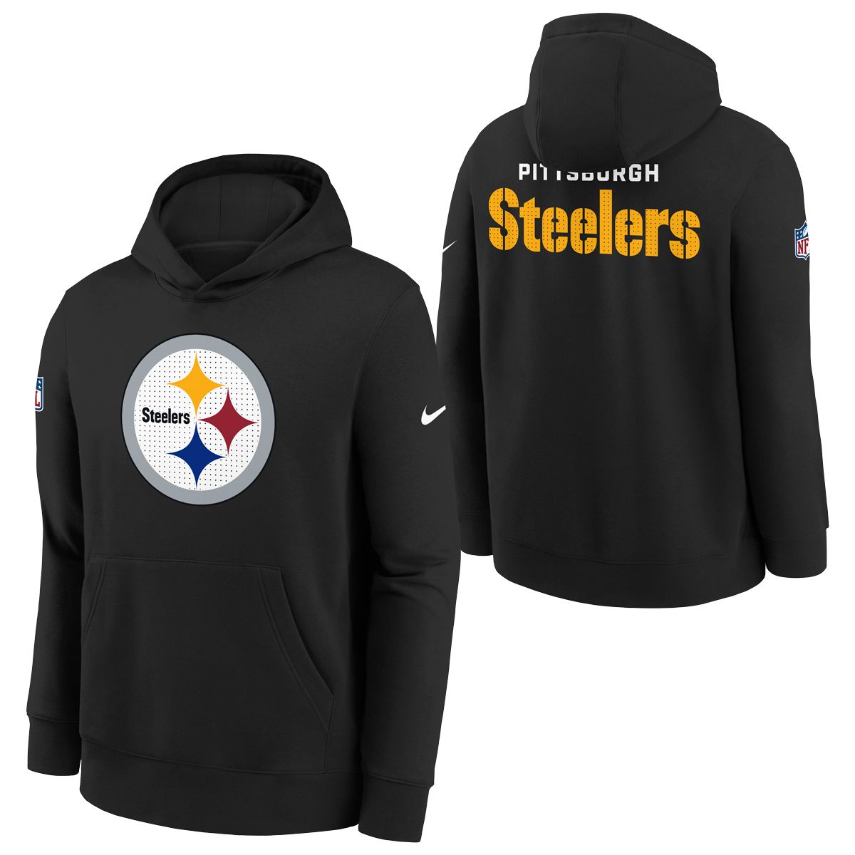 Pittsburgh Steelers Youth Nike Club Sideline Fleece Hoodie 2 Pittsburgh Steelers Youth Nike Club Sideline Fleece Hoodie