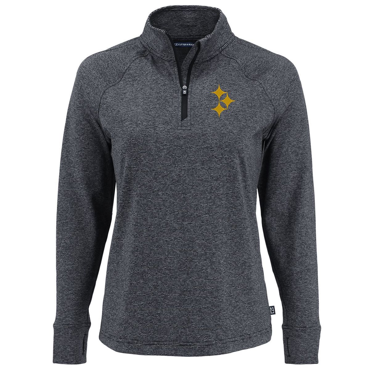 Pittsburgh Steelers Women's Cutter & Buck Color Rush Adapt Stripe 1/4 Zip 4 Pittsburgh Steelers Women's Cutter & Buck Color Rush Adapt Stripe 1/4 Zip