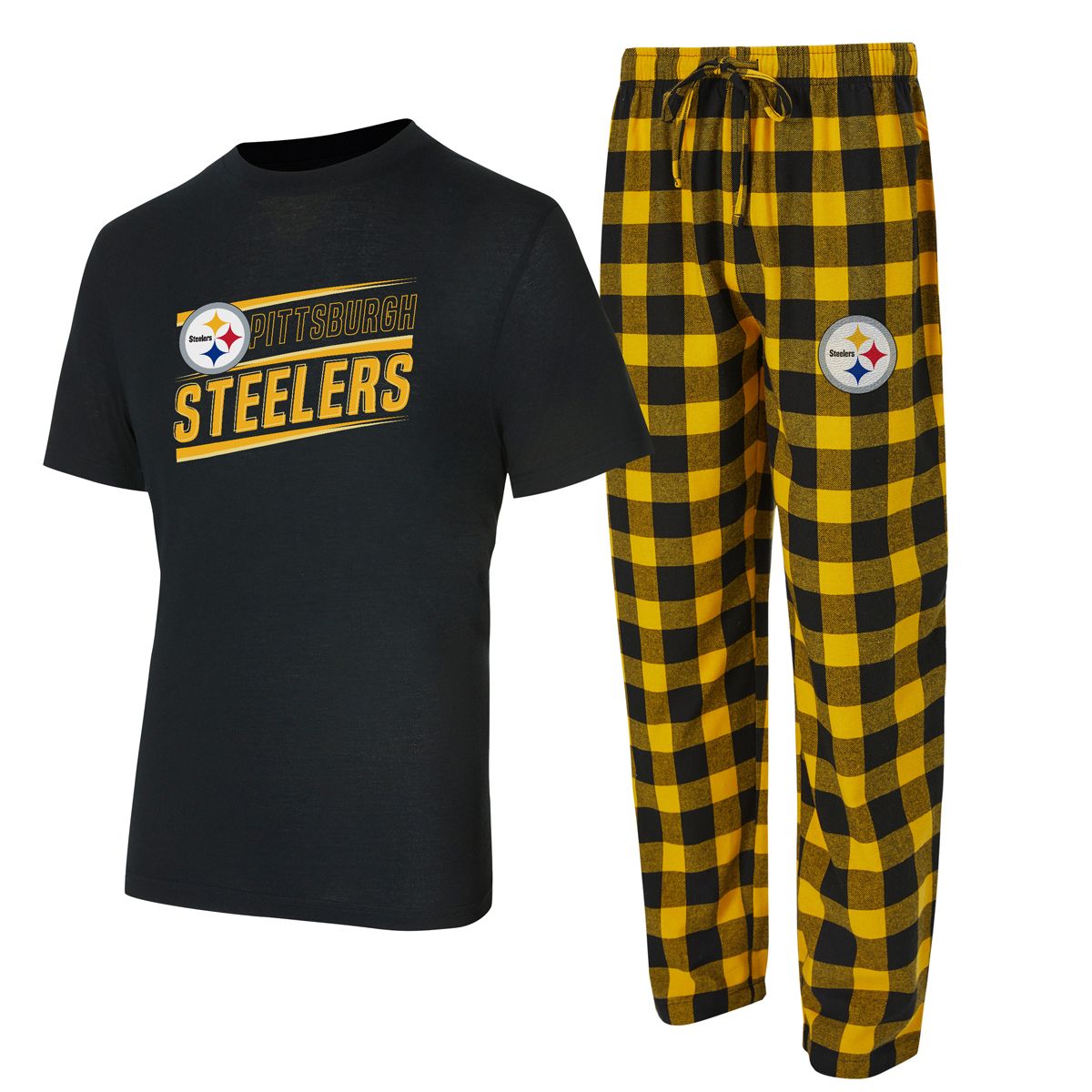 Pittsburgh Steelers Men's Avondale Short Sleeve & Pant Set 3 Pittsburgh Steelers Men's Avondale Short Sleeve & Pant Set