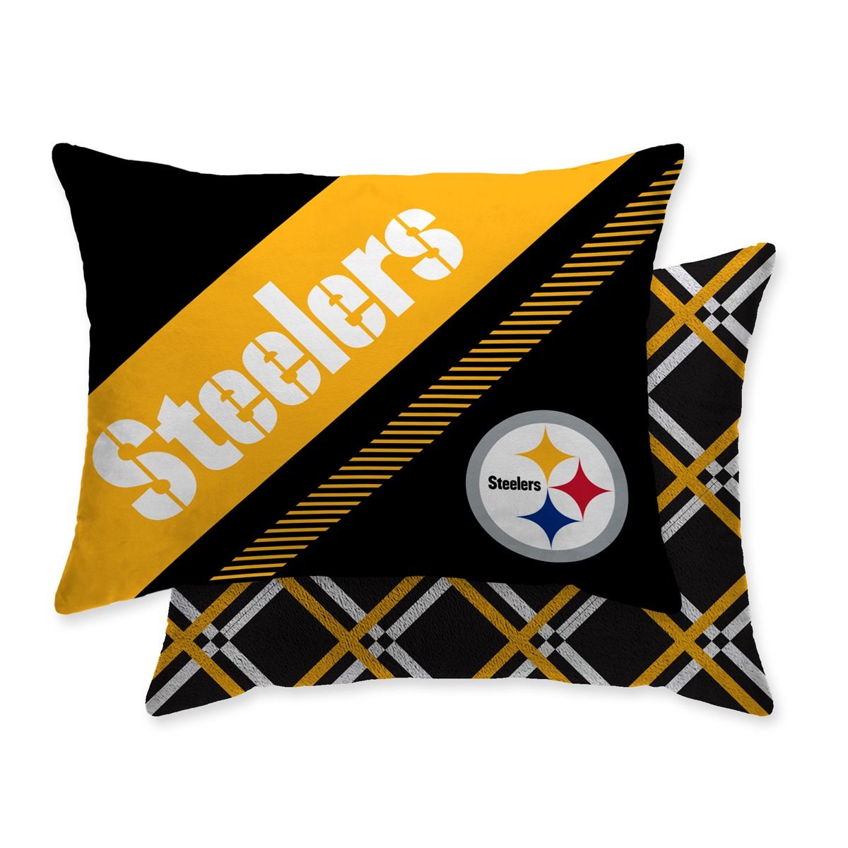 Pittsburgh Steelers Diamond Sherpa 20"x26" Pillow 2 Pittsburgh Steelers Diamond Sherpa 20"x26" Pillow