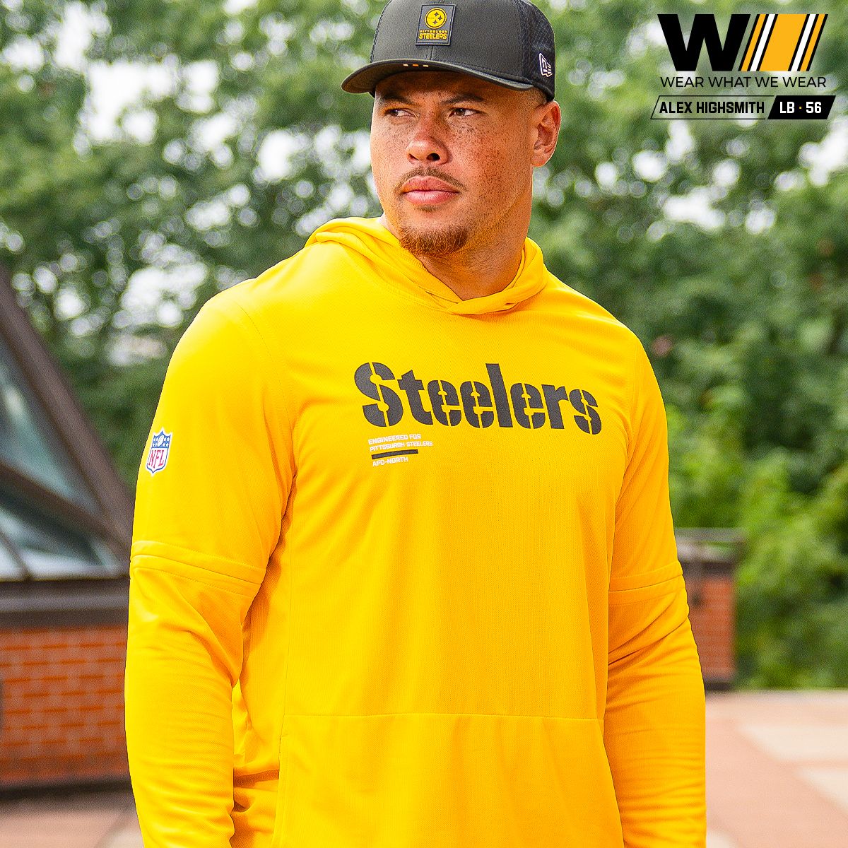 Pittsburgh Steelers Men's Nike Dri-FIT Gold Player Hoodie Long Sleeve T-Shirt 2 Pittsburgh Steelers Men's Nike Dri-FIT Gold Player Hoodie Long Sleeve T-Shirt