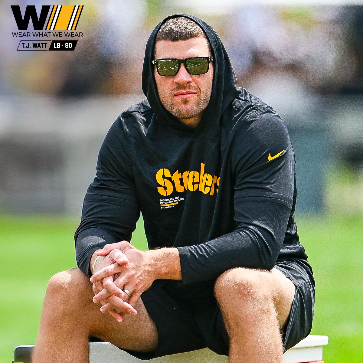 Pittsburgh Steelers Men's Nike Dri-FIT Black Player Hoodie Long Sleeve T-Shirt 8 Pittsburgh Steelers Men's Nike Dri-FIT Black Player Hoodie Long Sleeve T-Shirt